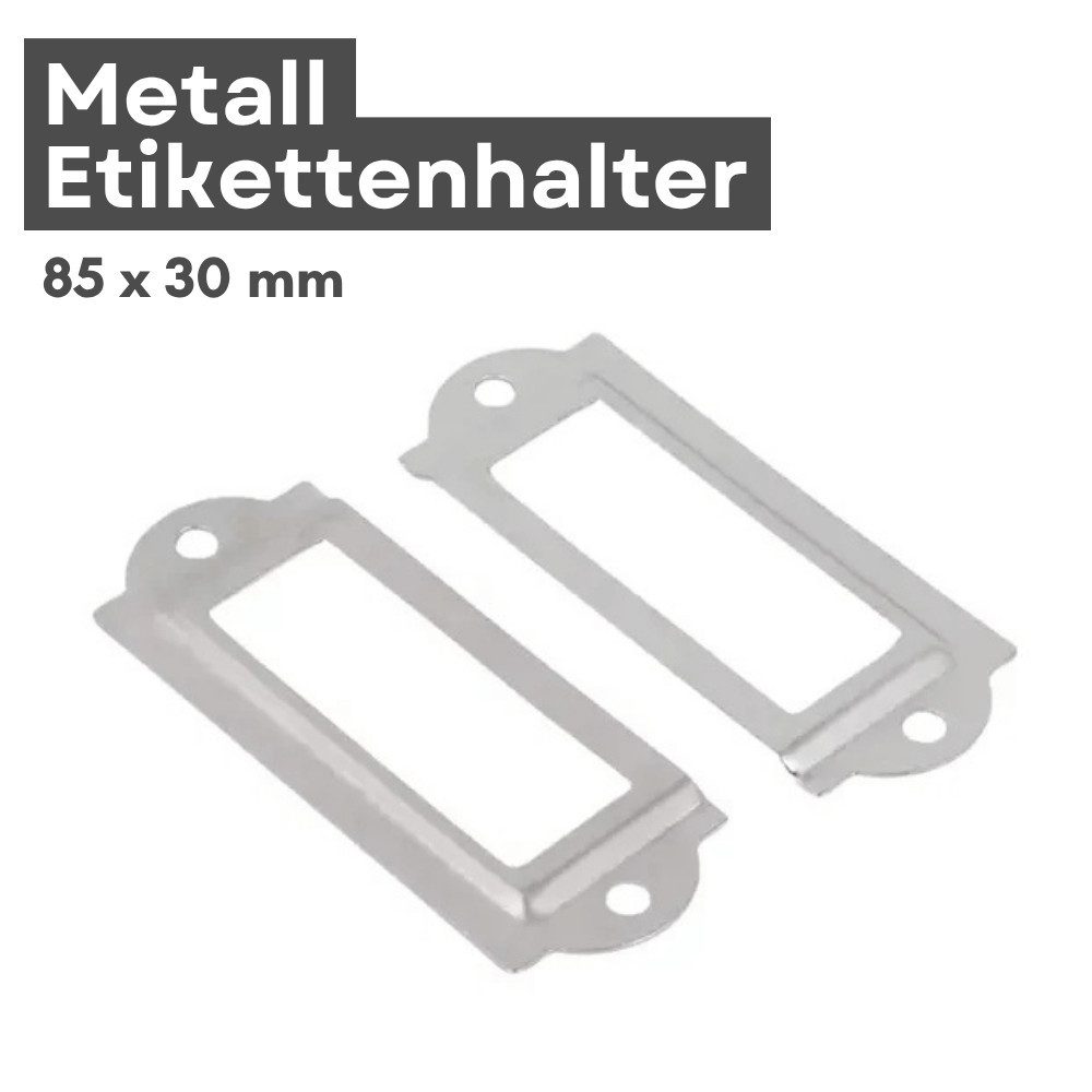 MaajeeKuto Schrankwange Kartenhalter Metall Etikettenhalter 85x30 mm Vintage Schubladenschild