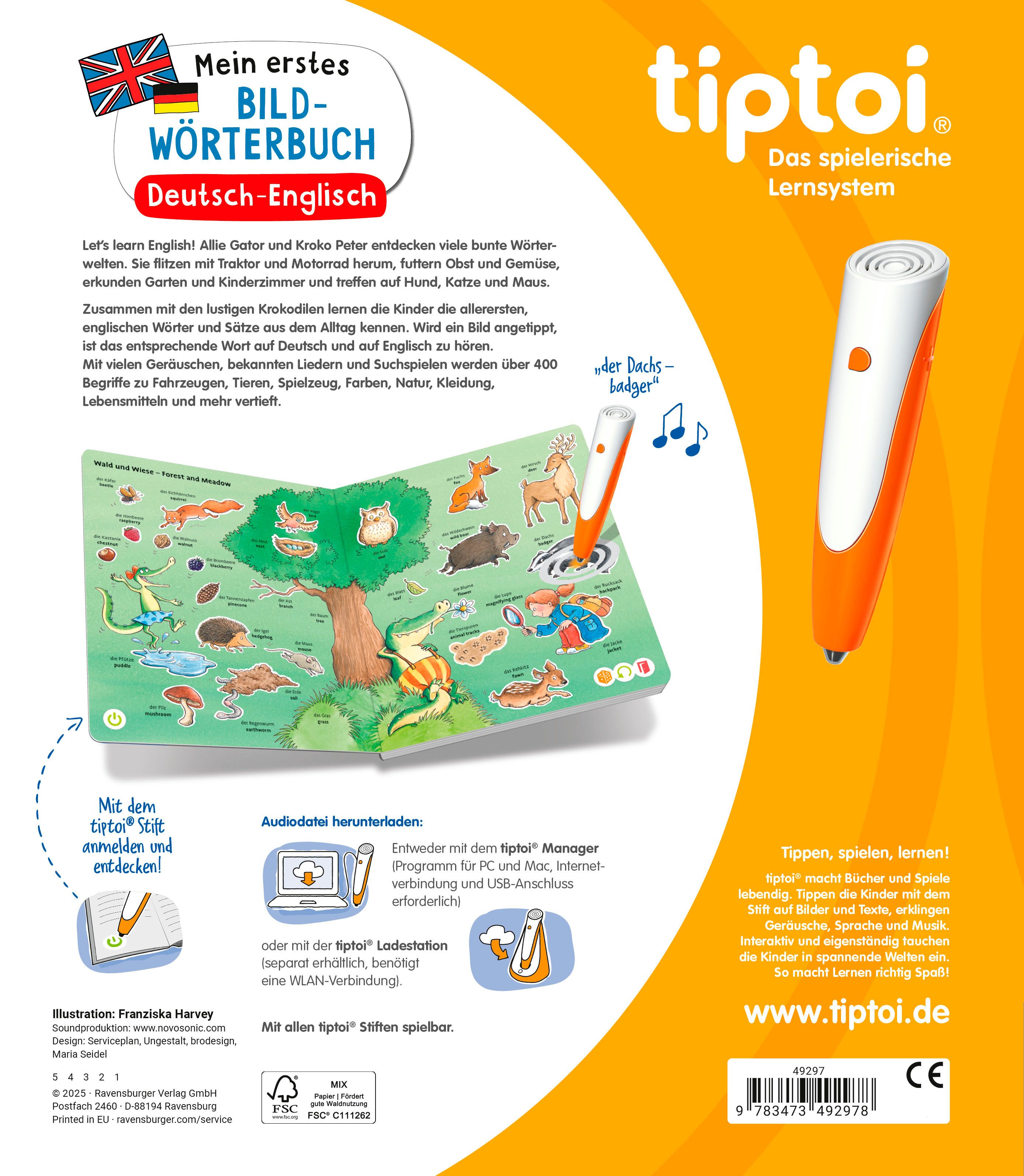 tiptoi® Mein erstes Bild-Wörterbuch Deutsch-Englisch, Made in Europe – Bild 2 von 5