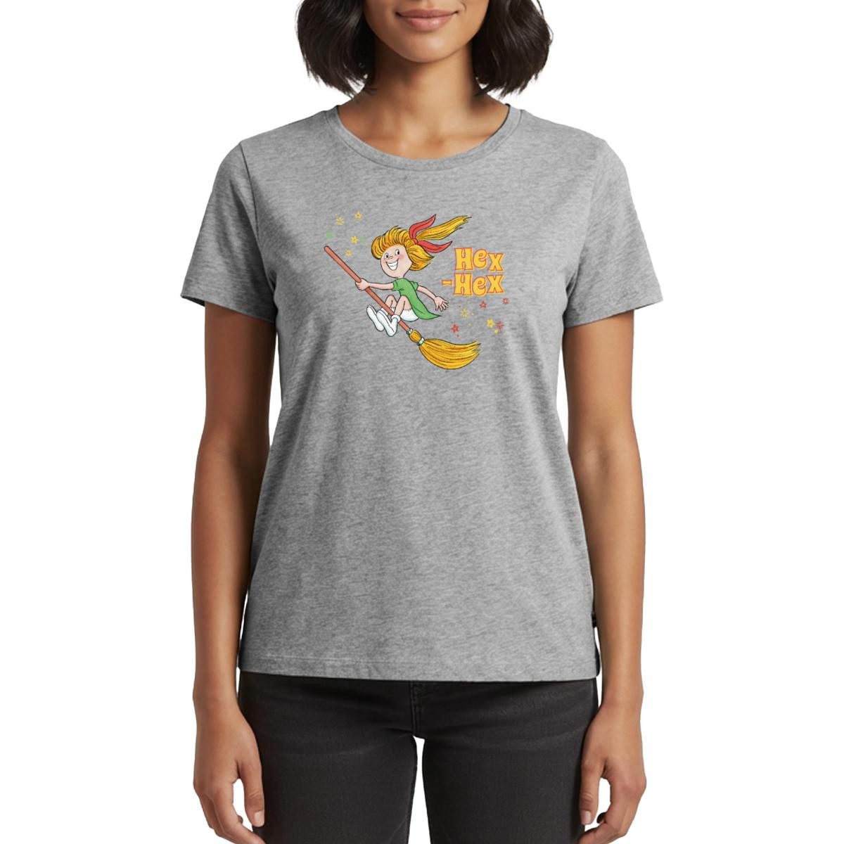 Spreadshirt T-Shirt Bibi Blocksberg Mit Bibi Und Kartoffelbrei Frauen Premium T-Shirt (1-tlg)