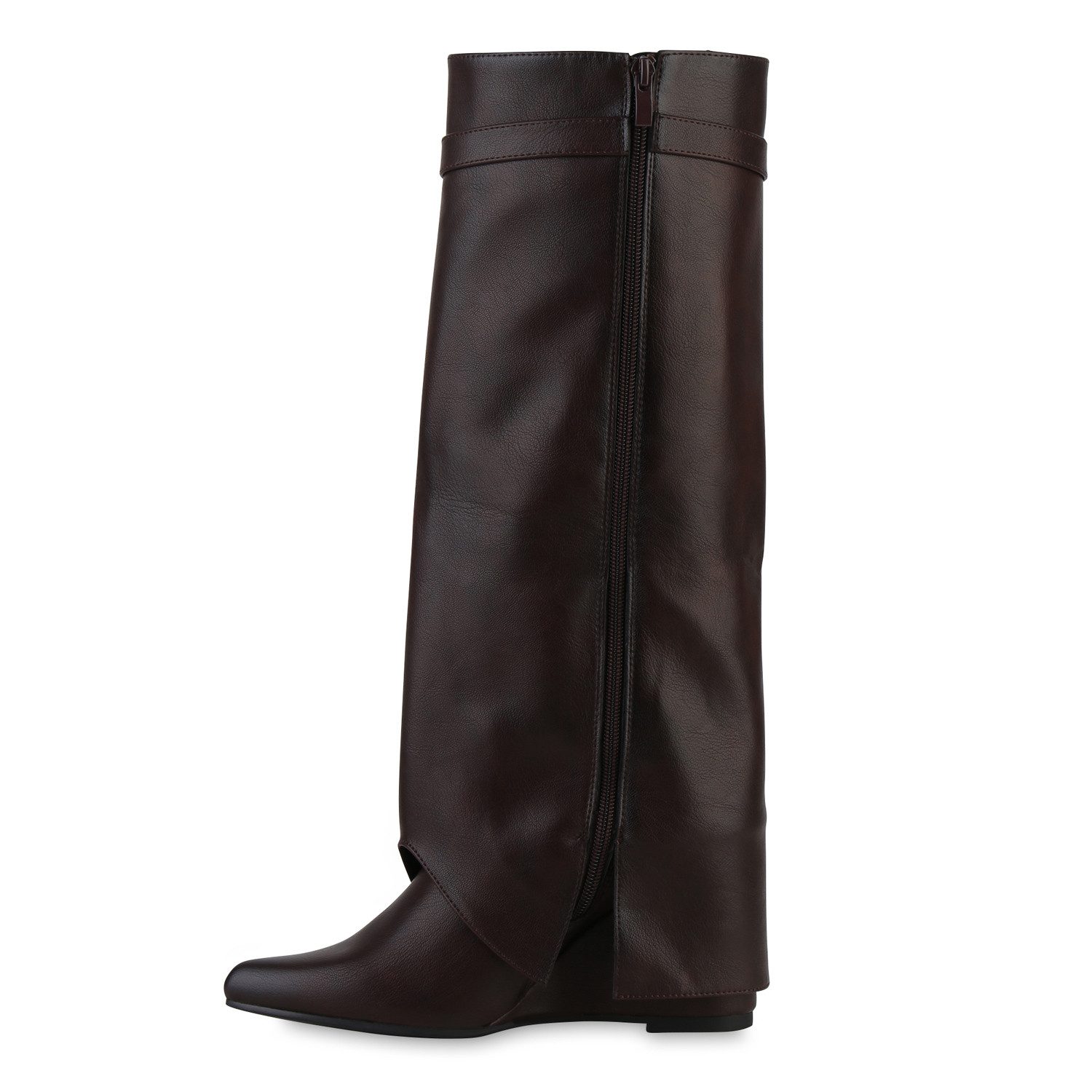 VAN HILL 841794 Pumps Damen Gefütterte Keilstiefel Stiefel Spitze Boots Sch günstig online kaufen