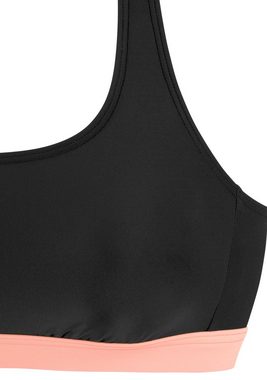 LASCANA ACTIVE Bustier-Bikini-Top Janni, mit kontrastfarbenen Details