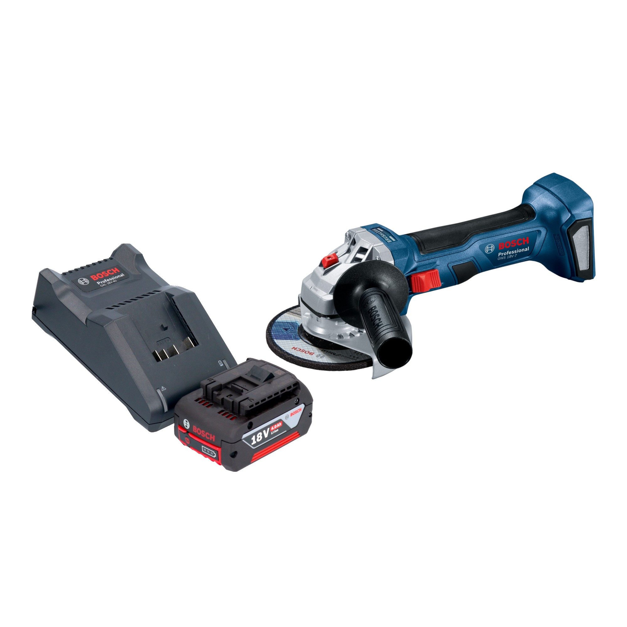 Bosch Professional Akku-Winkelschleifer GWS 18V-7 Professional Akku Winkelschleifer 18 V 115 mm Brushless