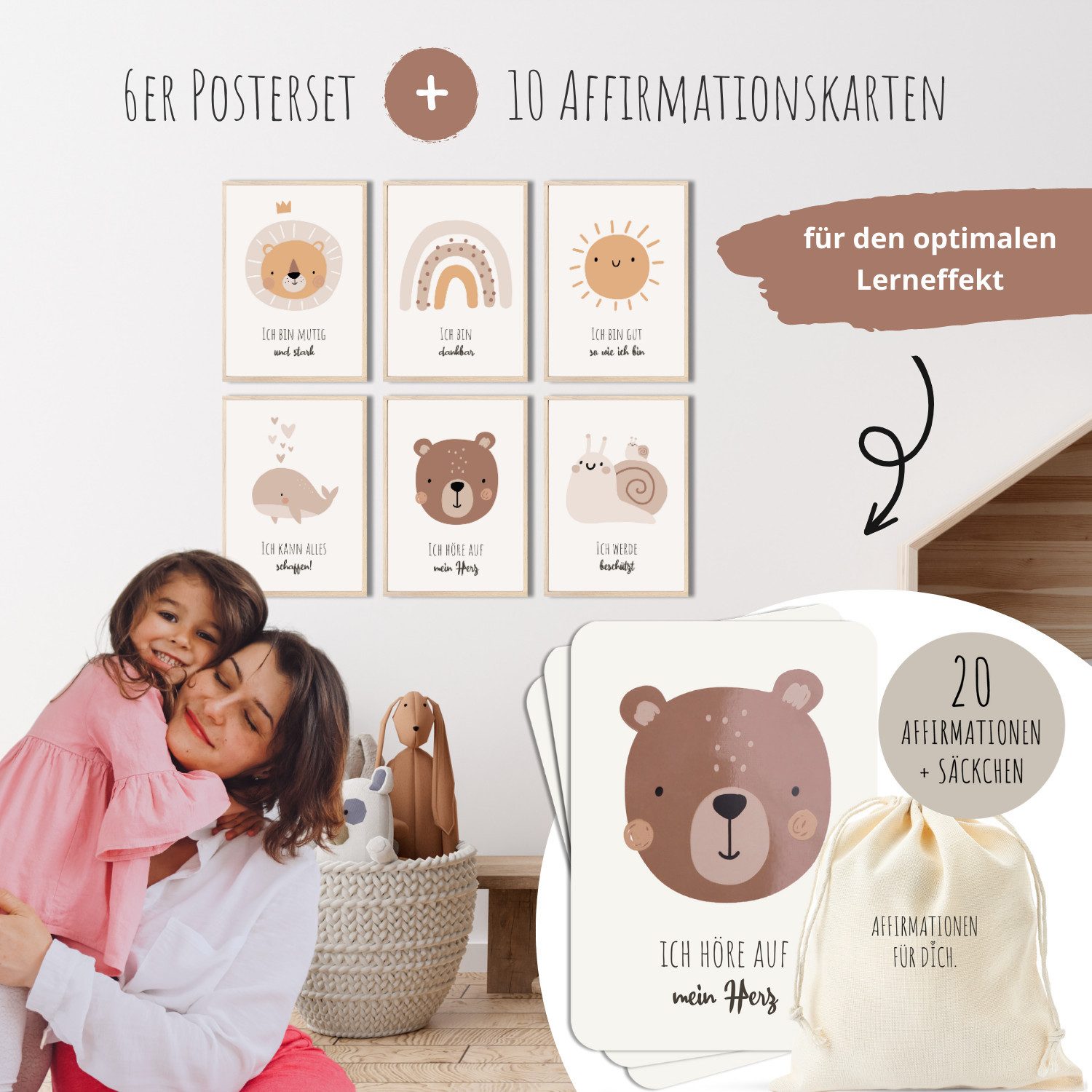 MeinBaby123® Poster Affirmationsbilder, Bilder Kinderzimmer Deko günstig online kaufen