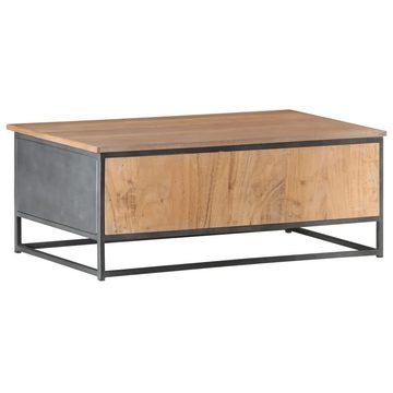 vidaXL Couchtisch Couchtisch Grau 90x50x35 cm Massivholz Akazie