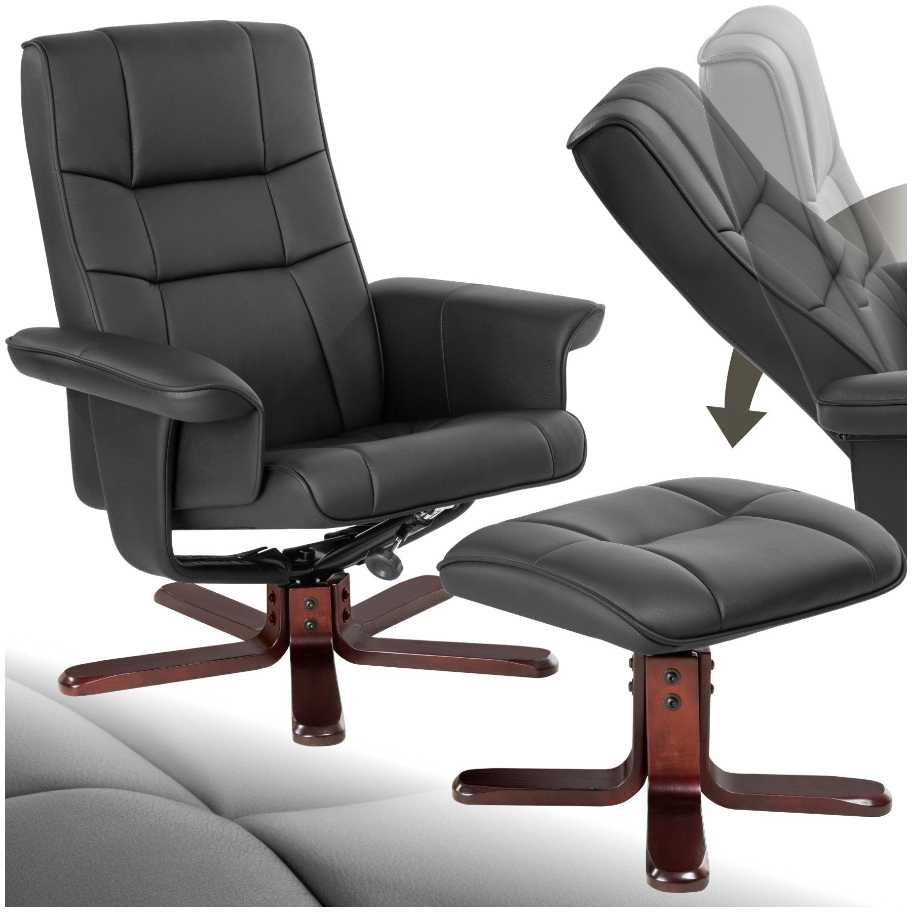 tectake Relaxsessel Fernsehsessel, mit Hocker günstig online kaufen