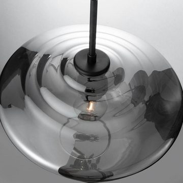 Nova Luce Hängeleuchte Pendelleuchte Veiro in Chrom und Schwarz E27 300mm, keine Angabe, Leuchtmittel enthalten: Nein, warmweiss, Hängeleuchte, Pendellampe, Pendelleuchte