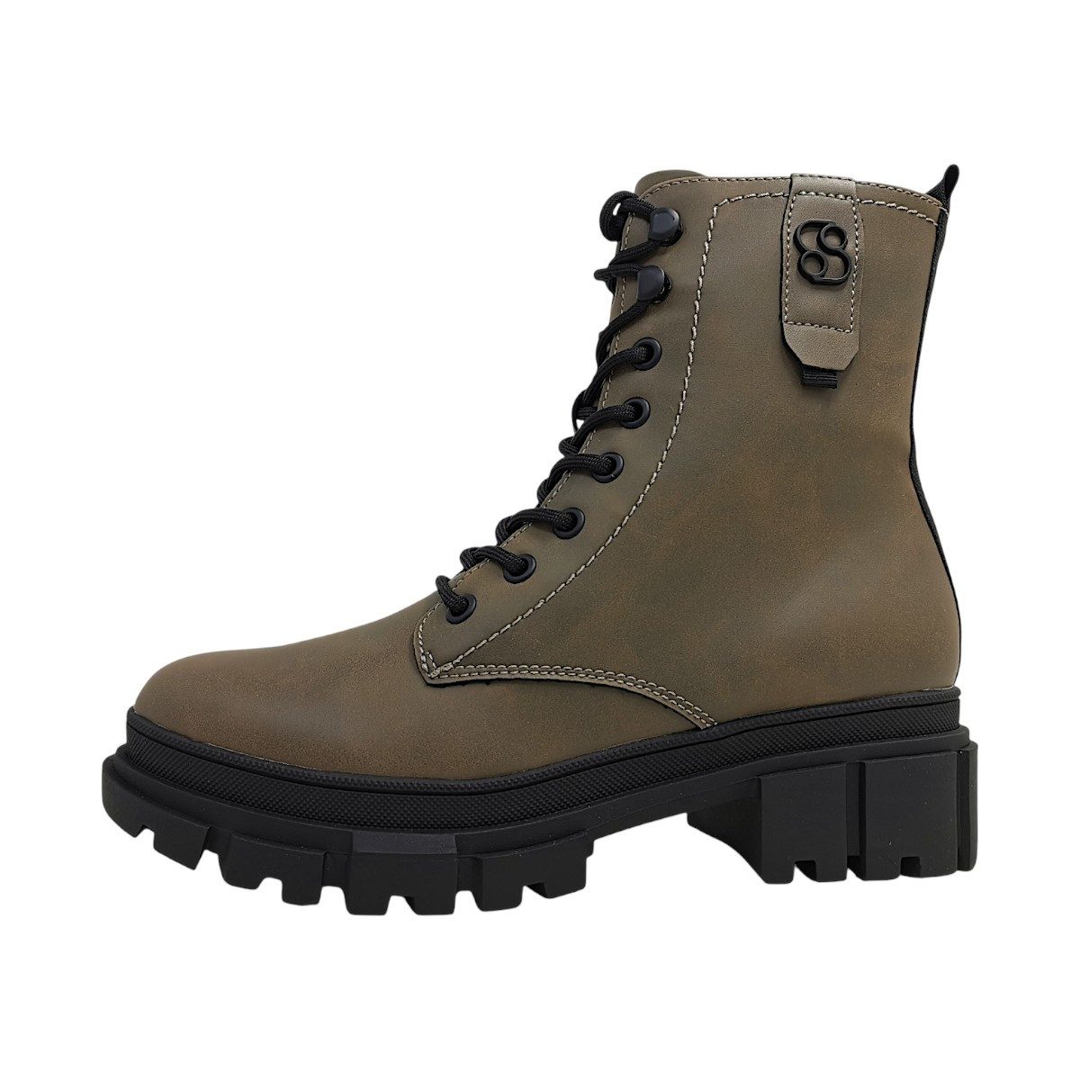 Schnürstiefel Schnürstiefelette, Absatzart: Blockabsatz