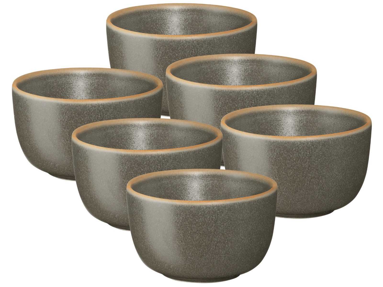 ASA SELECTION Geschirr-Set Saisons Schale beluga 0,125 l Set6, Steinzeug, Geschirr