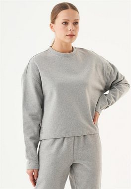 ORGANICATION Sweatshirt Seda-Women's Loose Fit Sweatshirt in Grey Melange