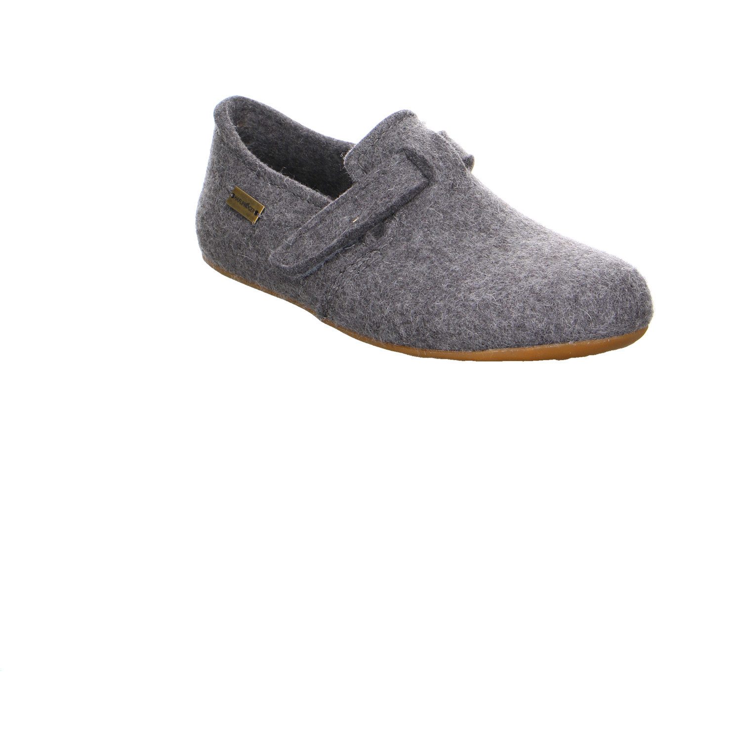 Haflinger Haflinger Everest Foucs Leinen-Stoff Hausschuhe Winter grau Pantoffel