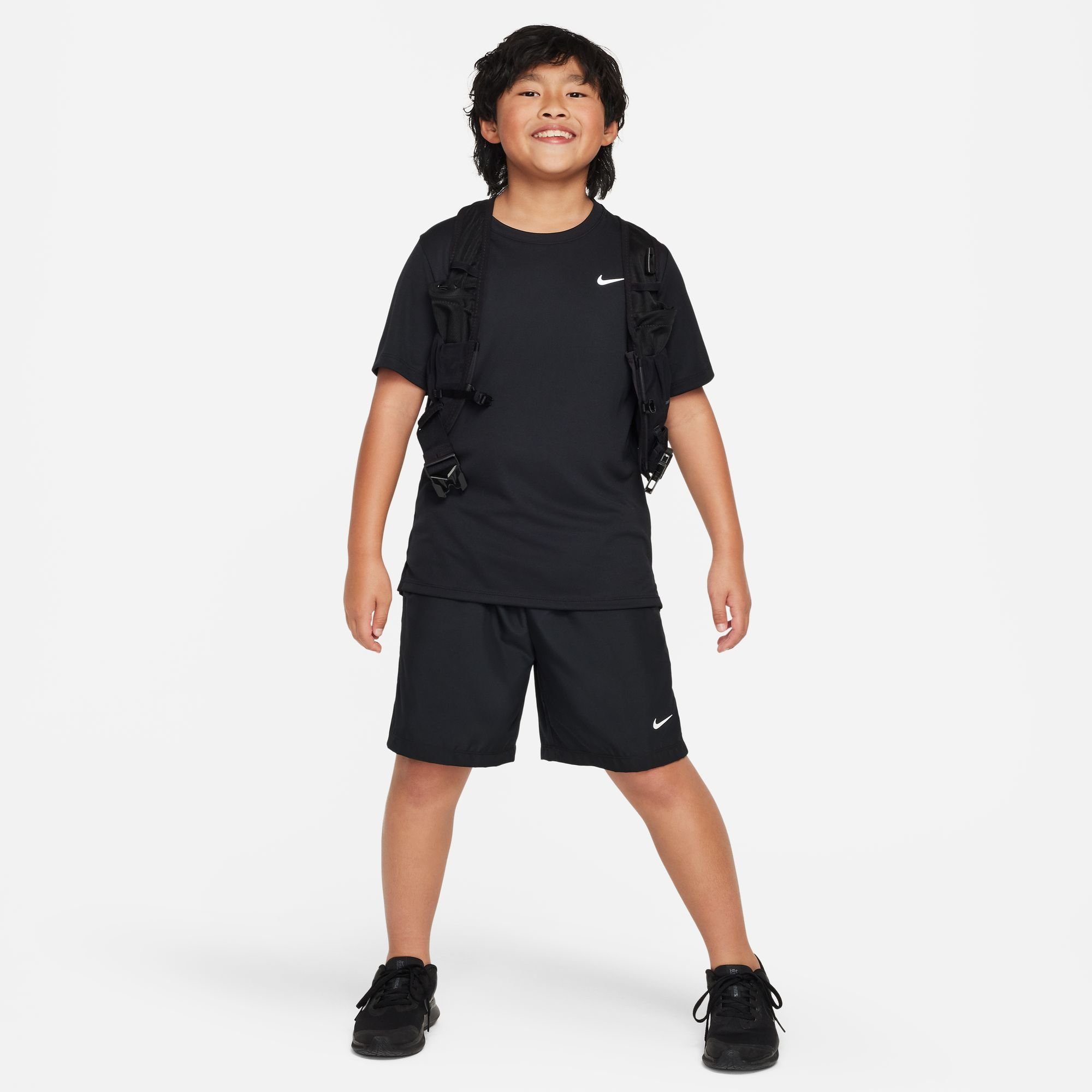 Nike Trainingsshirt DRI-FIT MILER BIG KIDS' (BOYS) SHORT-SLEEVE TRAINING TOP BLACK/REFLECTIVE SILV