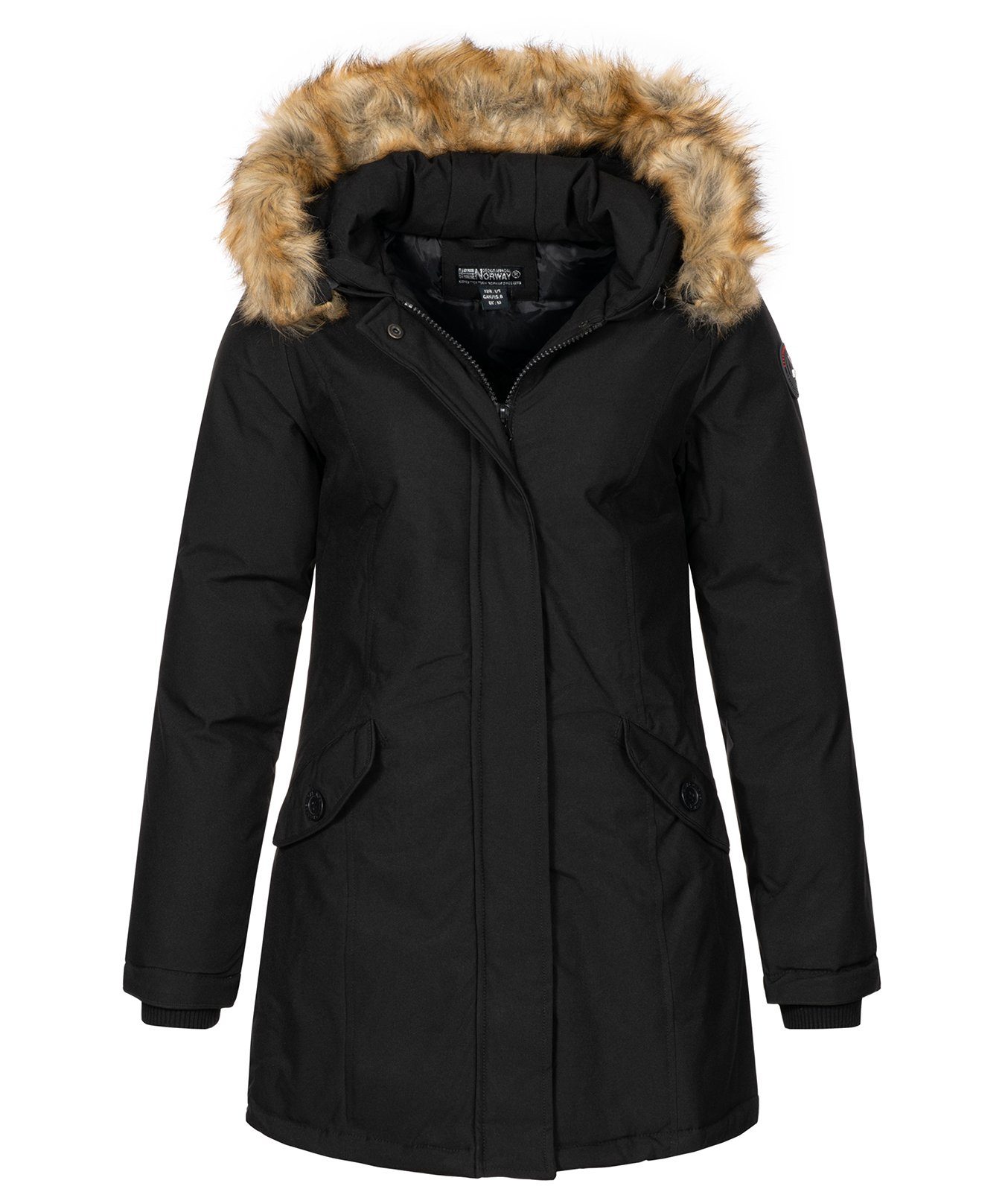 Geographical Norway Winterjacke Damen Winterjacke Parka D-451 Schwarz