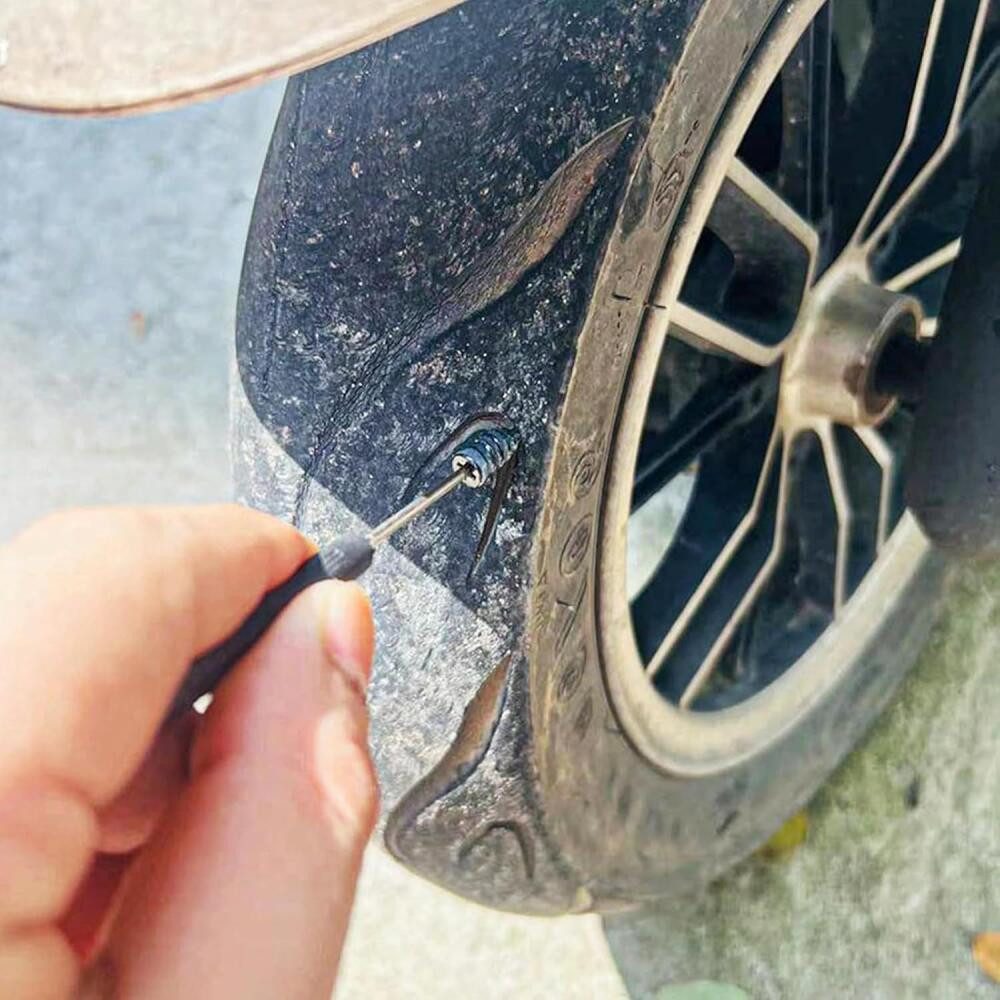 FELIXLEO Tire Repair Kit, 40-Piece Tire Repair Kit for Cars and Motorcycles, Tubeless Repair Kit, 1-Piece