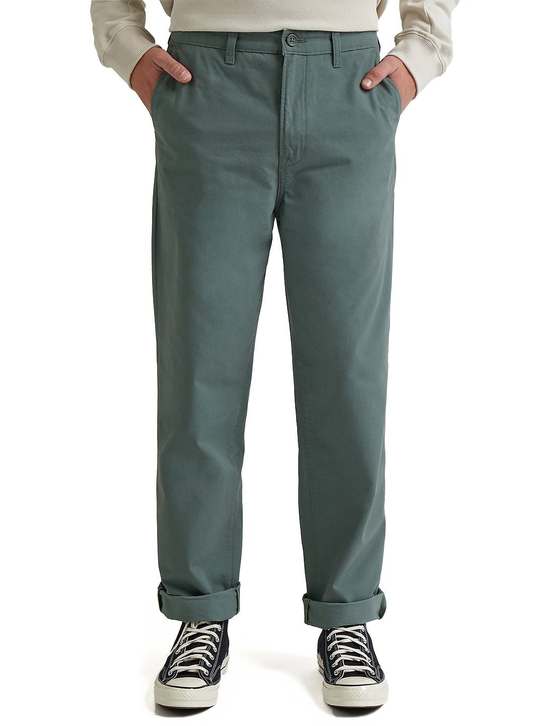 Lee® Chinohose Relaxed Hose Olivgrün - Relaxed Chino - Länge:32 | Weite Hosen