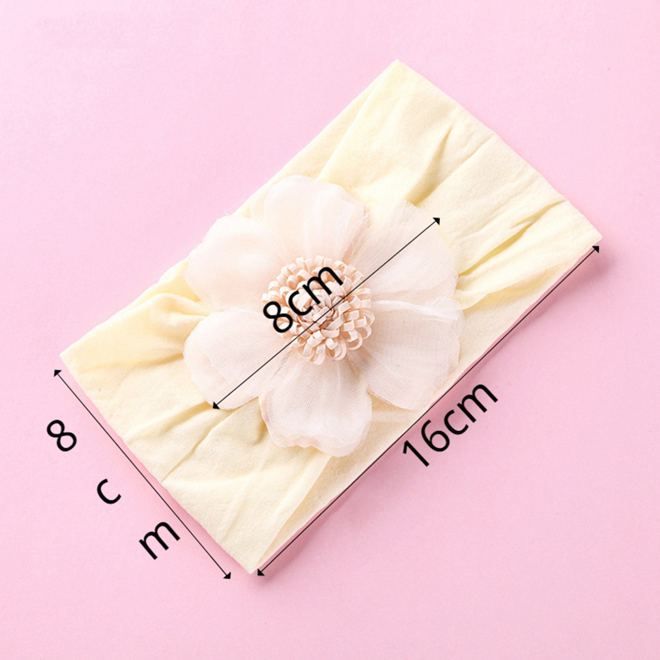 KINSI Diadem Baby Stirnbänder 5 Stück, Sonnenblumen Dekor, 17x8cm, Baby Haarschmuck (5-tlg), Kinderstirnband, Mesh-Nylon-Sonnenblume, Kinderhaarschmuck