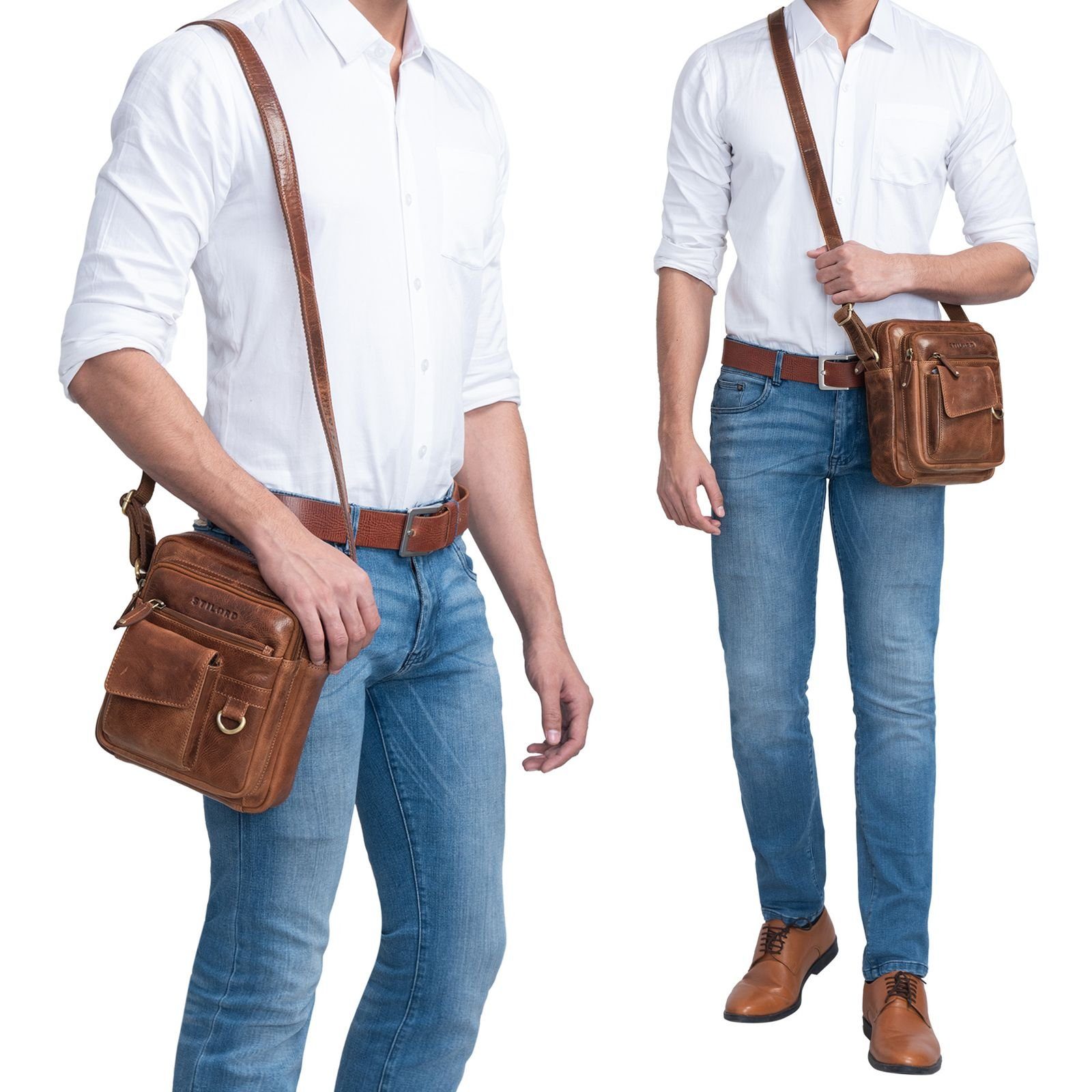 STILORD Schultertasche "Ryan" Crossbody Tasche Herren Leder günstig online kaufen