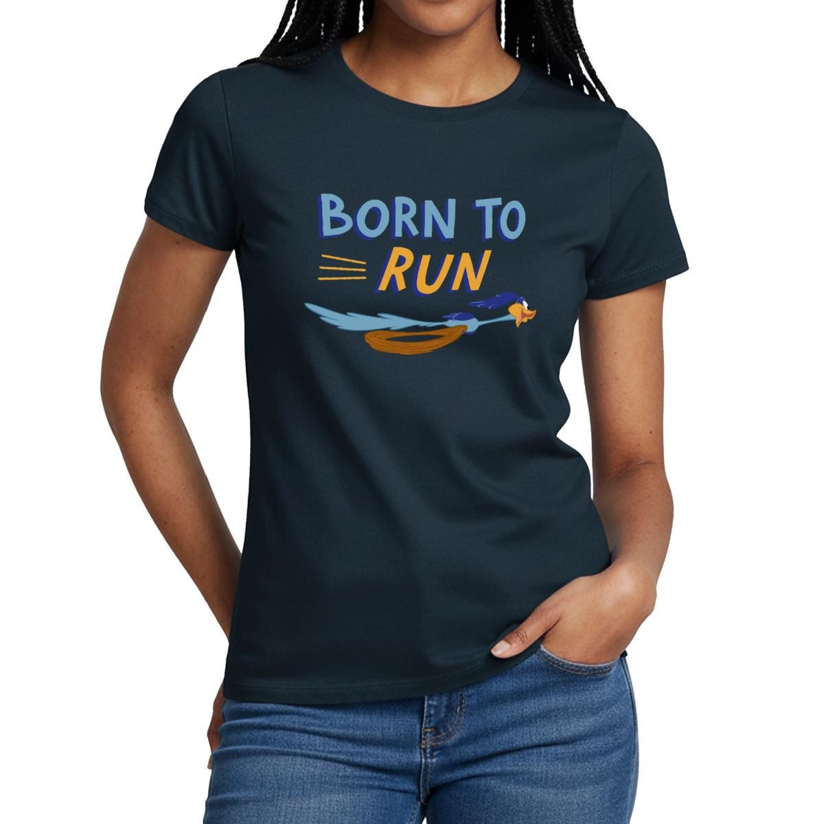 Spreadshirt T-Shirt Looney Tunes Road Runner Born To Run Frauen T-Shirt (1- günstig online kaufen