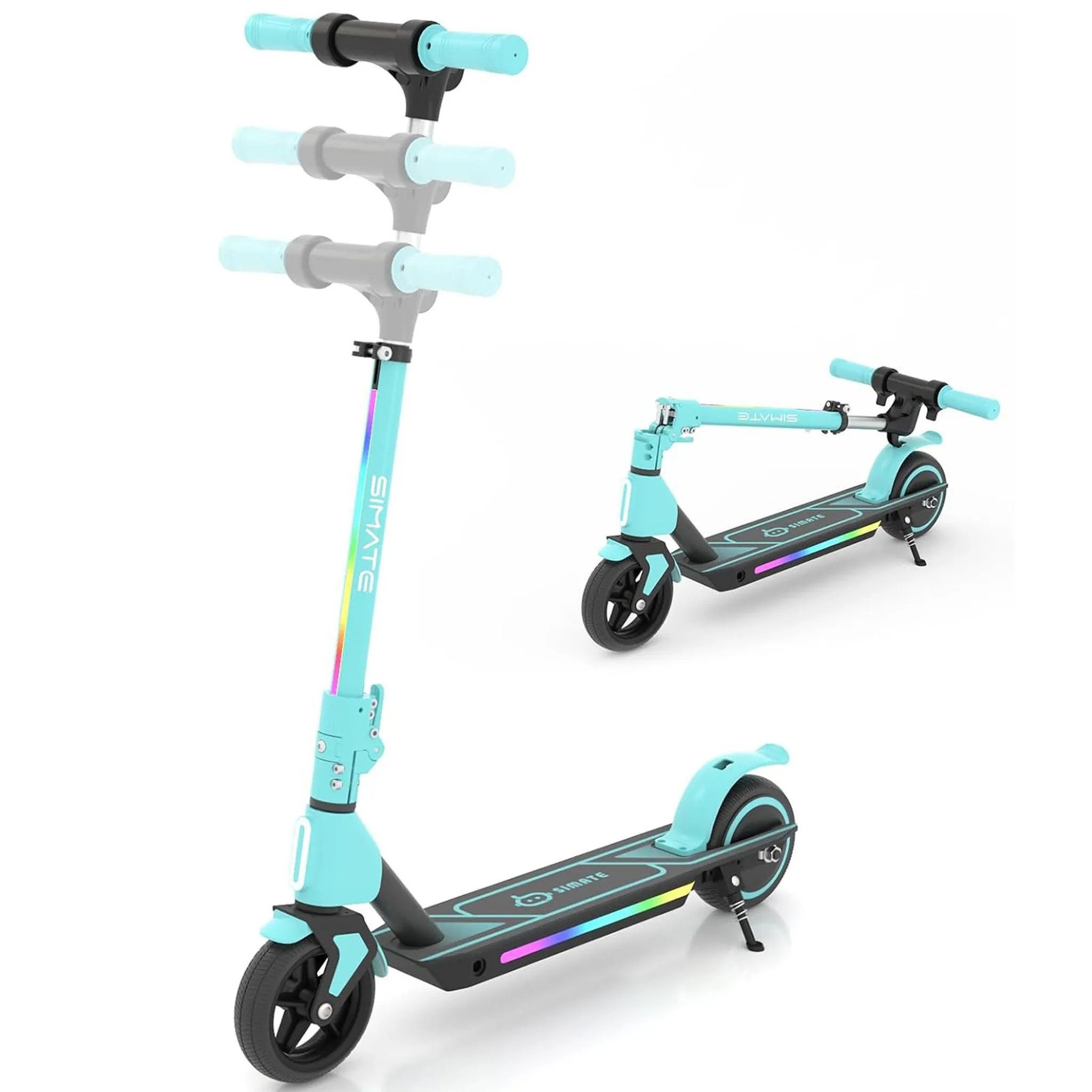 DOTMALL Elektro-Kinderroller S2 Pro, max.14 km/h, faltbare,Verstellbarer Geschwindigkeit und Höhe