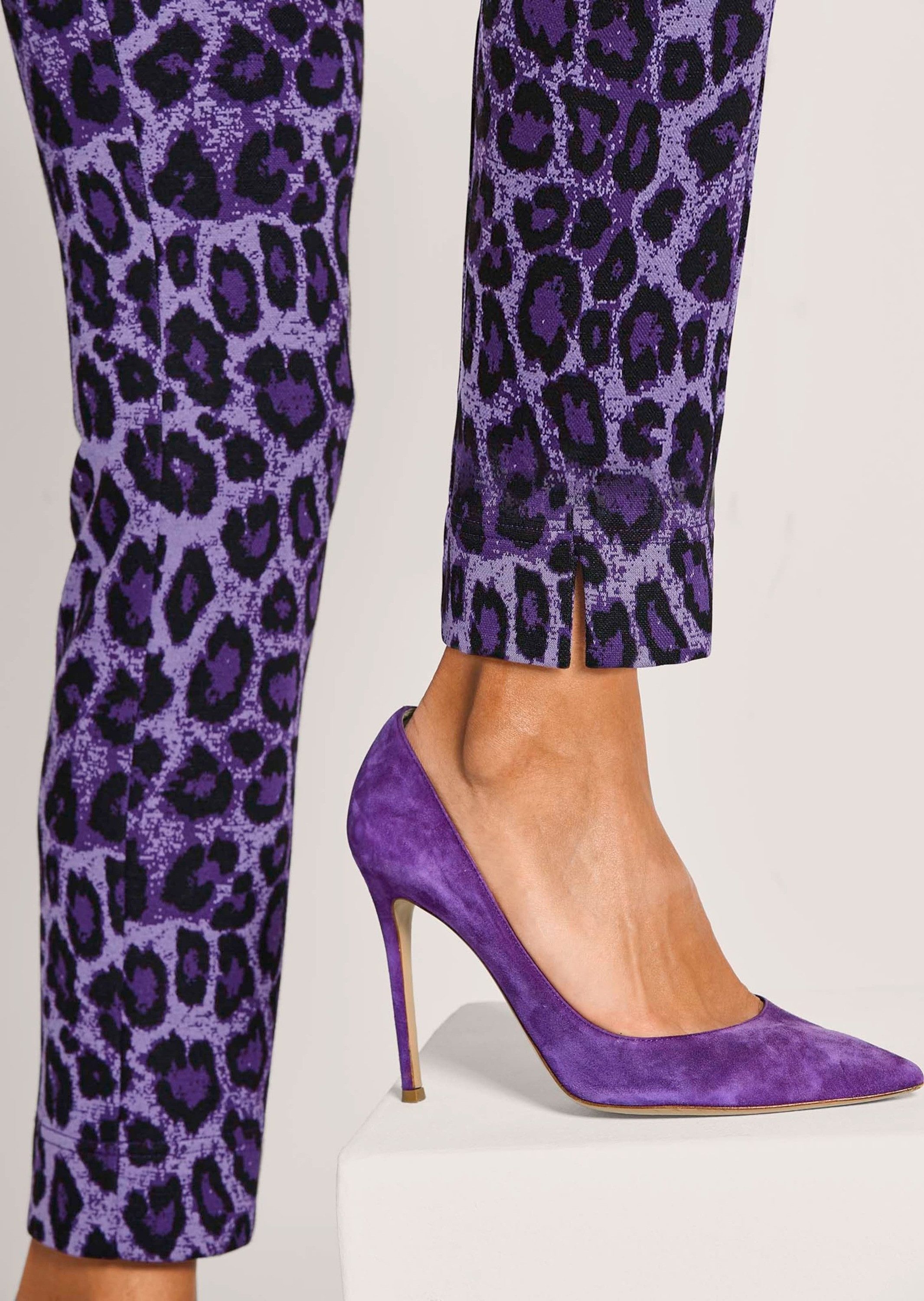MADELEINE Leggings Gerade Jersey-Leggings mit Animal-Print Printhose mit elastischem Bund, schmaler Schnitt, Animal-Print