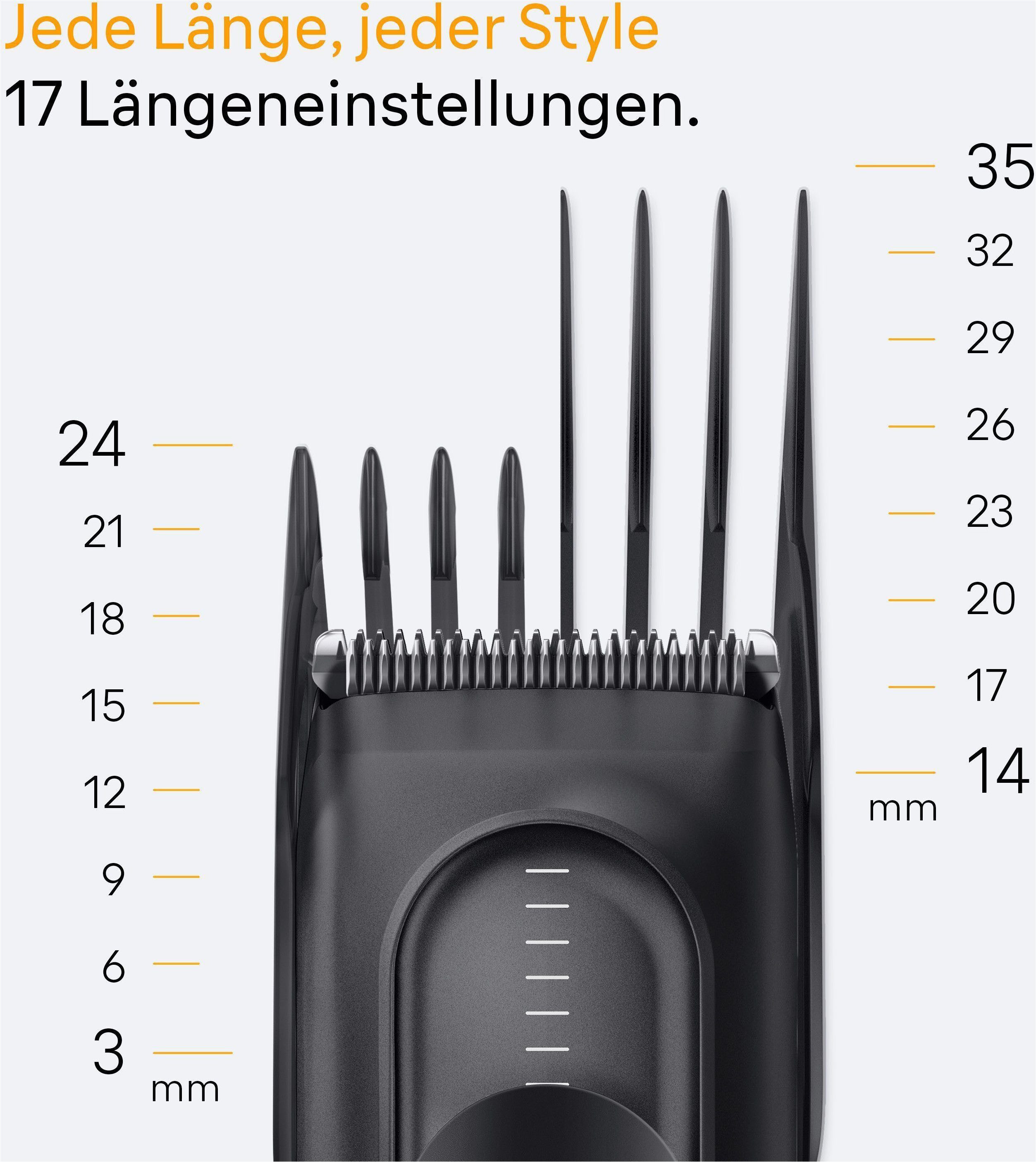 Braun Haarschneider Braun Series 5 HC5530, Abwaschbar, Lebenslang scharfe Klinge, 17 Längeneinstellungen, 50 Min Laufzeit – Bild 5 von 5