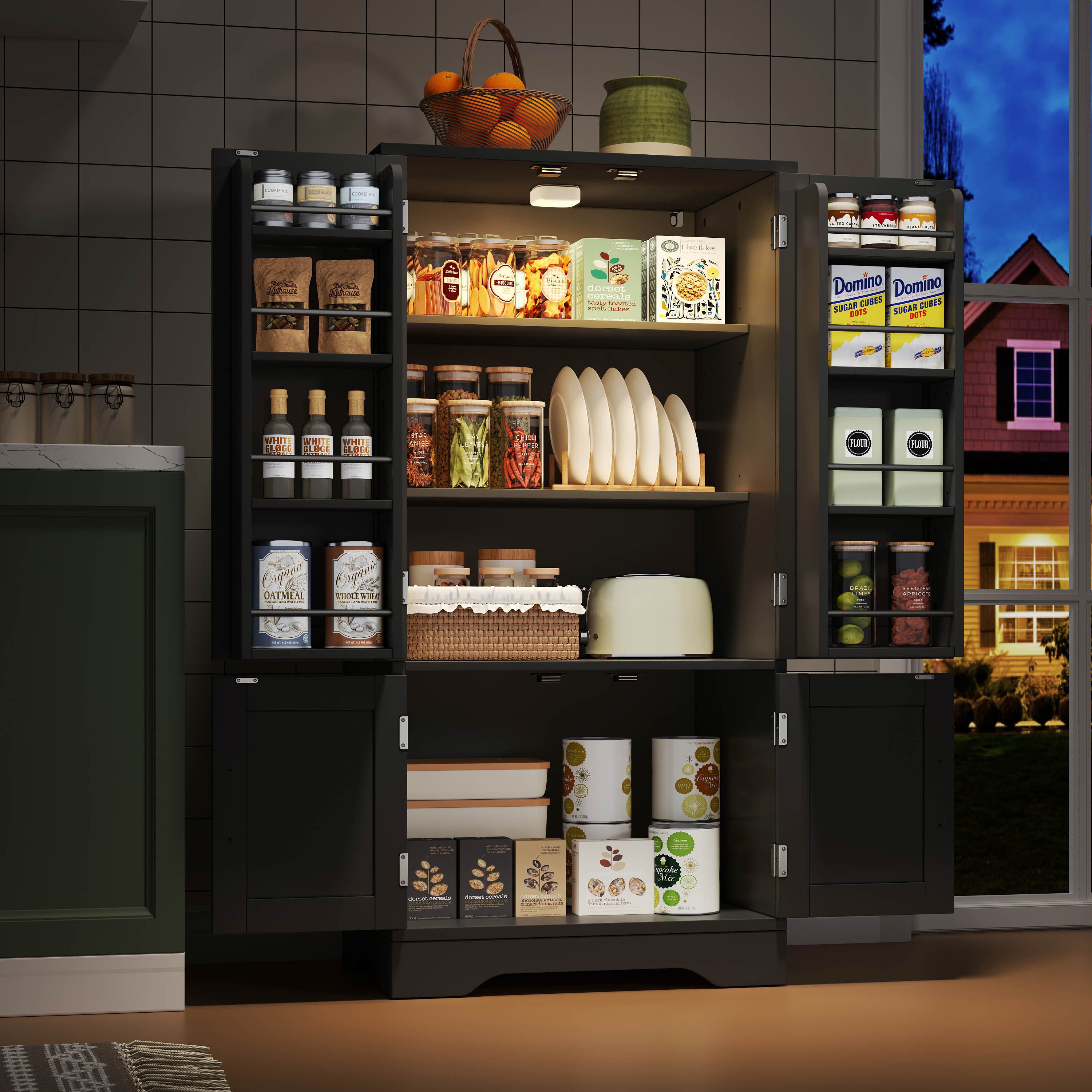 REDOM Sideboard Modernes Küchenschrank (mit LED-Sensorlicht günstig online kaufen