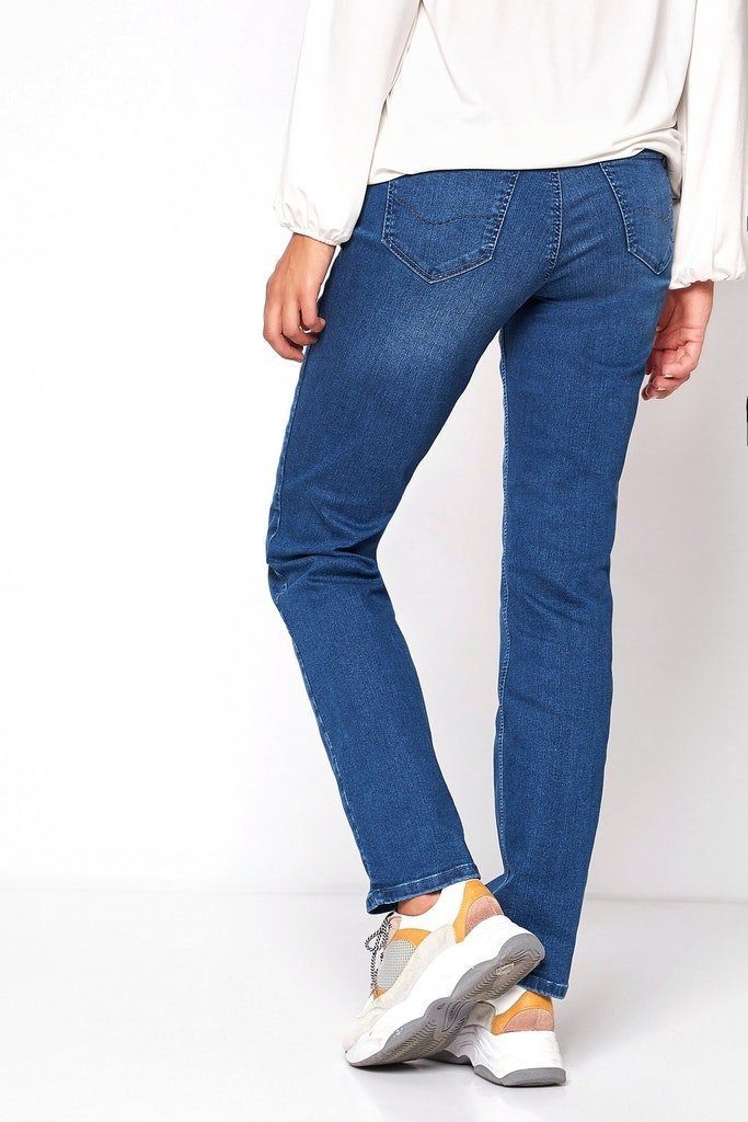 Blue TONI / / TONI 552 Da.Jeans Liv Used Bequeme Mid Jeans