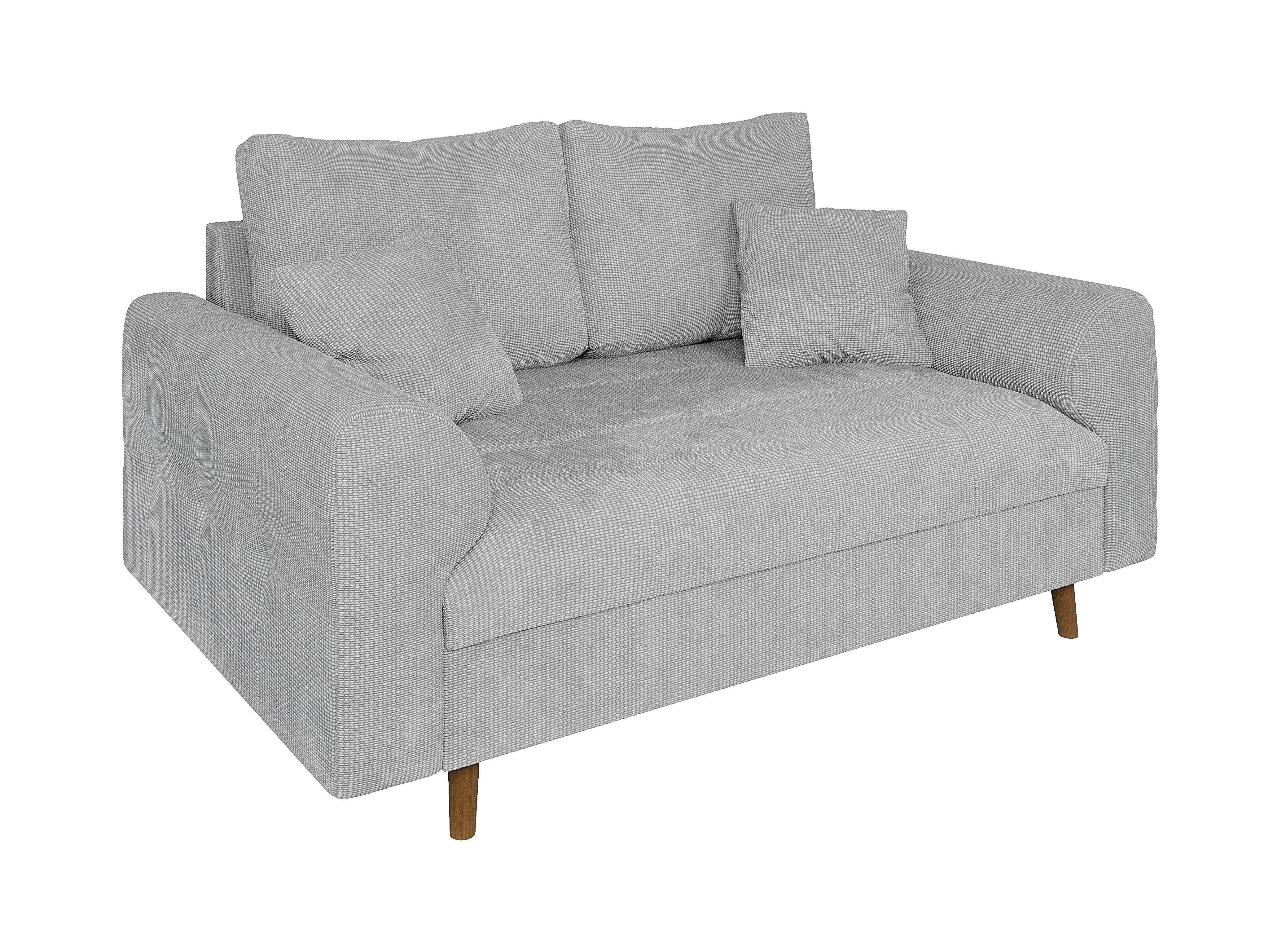 S-Style Möbel 2-Sitzer Sofa Kristian mit Braun Holzfüßen aus Chenille-Stoff günstig online kaufen