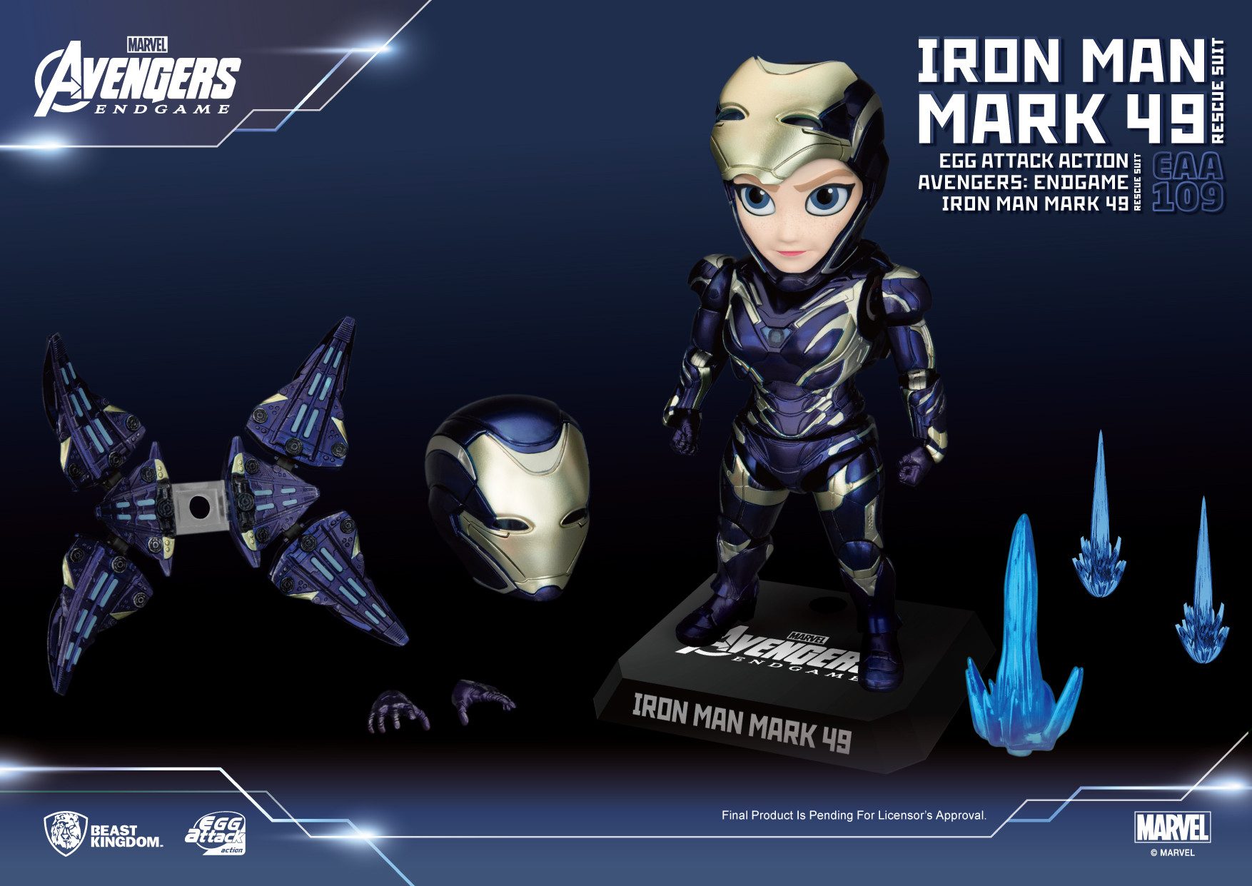 Beast Kingdom Toys Actionfigur AVENGERS ENDGAME EAA-109 IRON MAN MK49 RESCUE SUIT ACTIONFIGUR