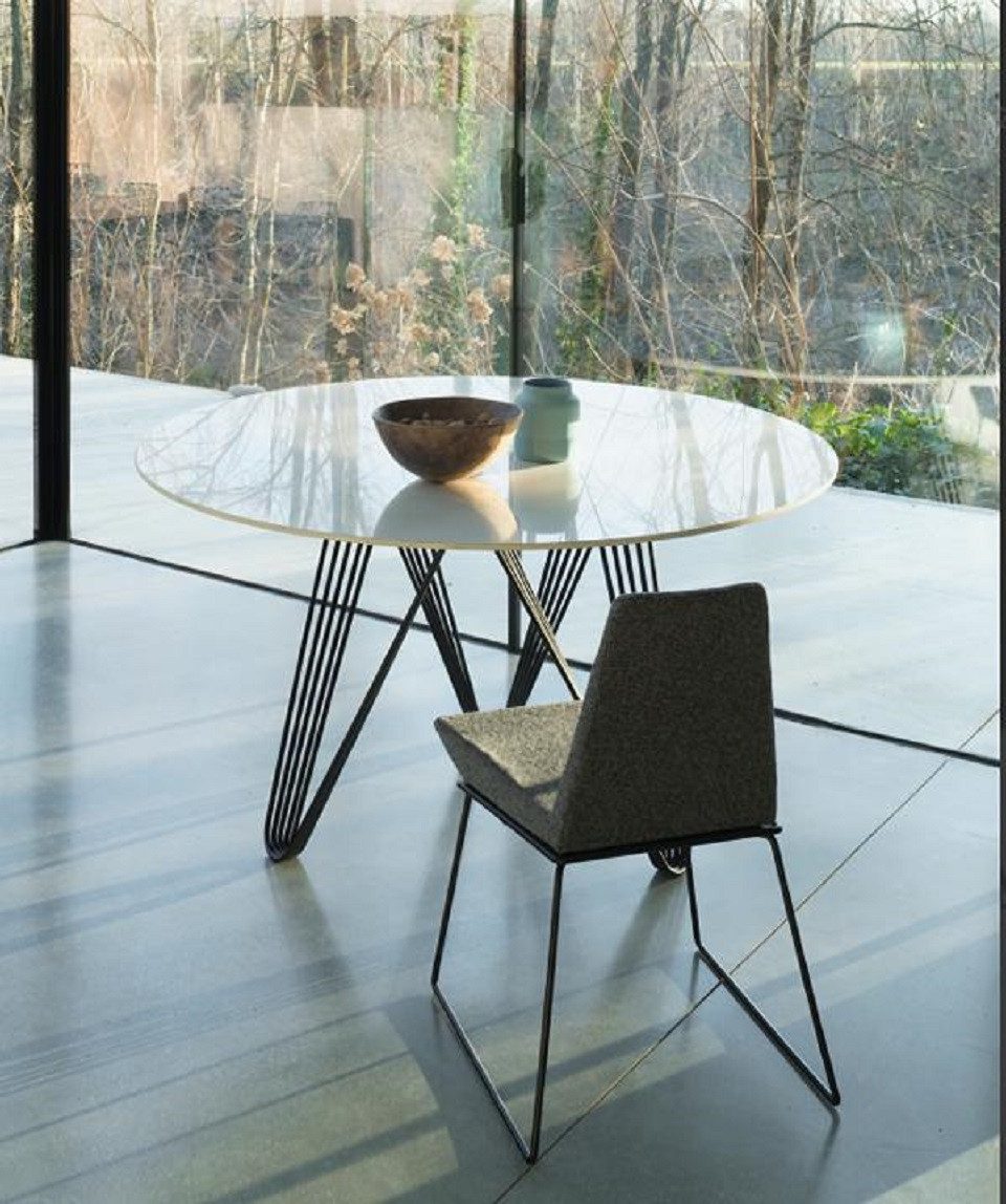 JVmoebel Esstisch Runder Ausziehtisch in Holz mit elegantem Design (1-St., Esstisch), Made in Europa