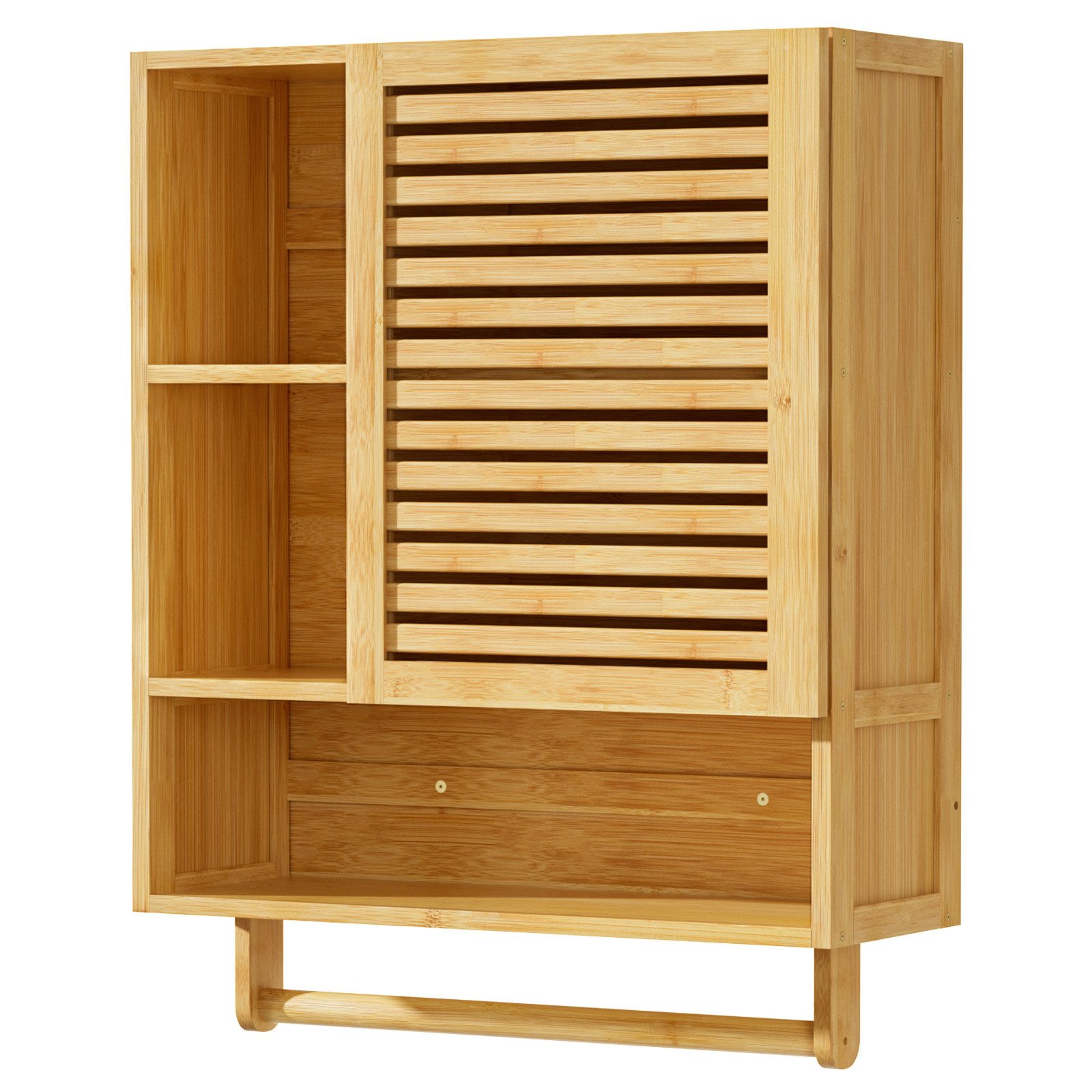 Yorbay Hängeschrank Bambus Badezimmerschrank Medizinschrank (56x20x70 günstig online kaufen