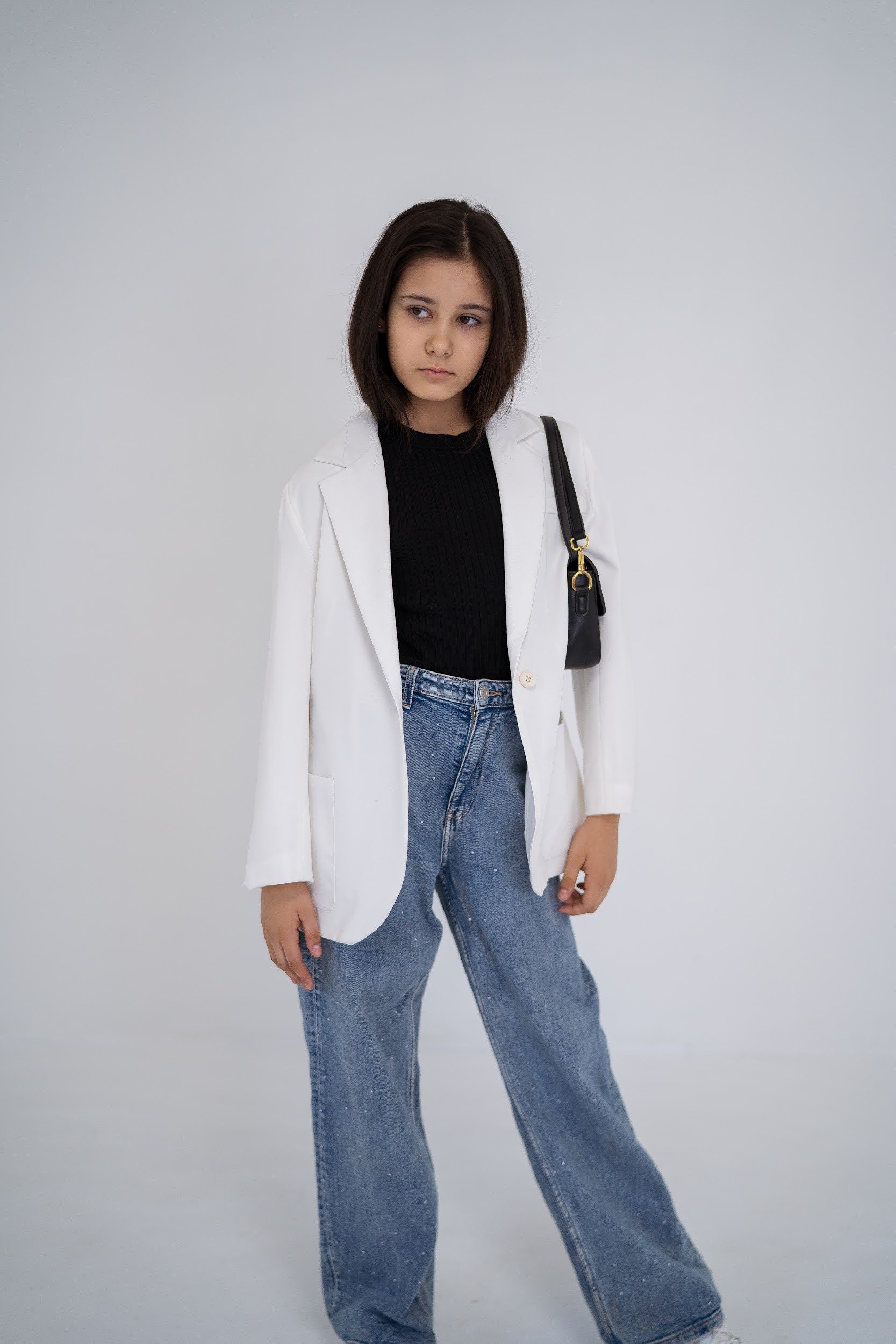 LEMONI Длинные Langer Oversize-Blazer für Mädchen mit Reverskragen