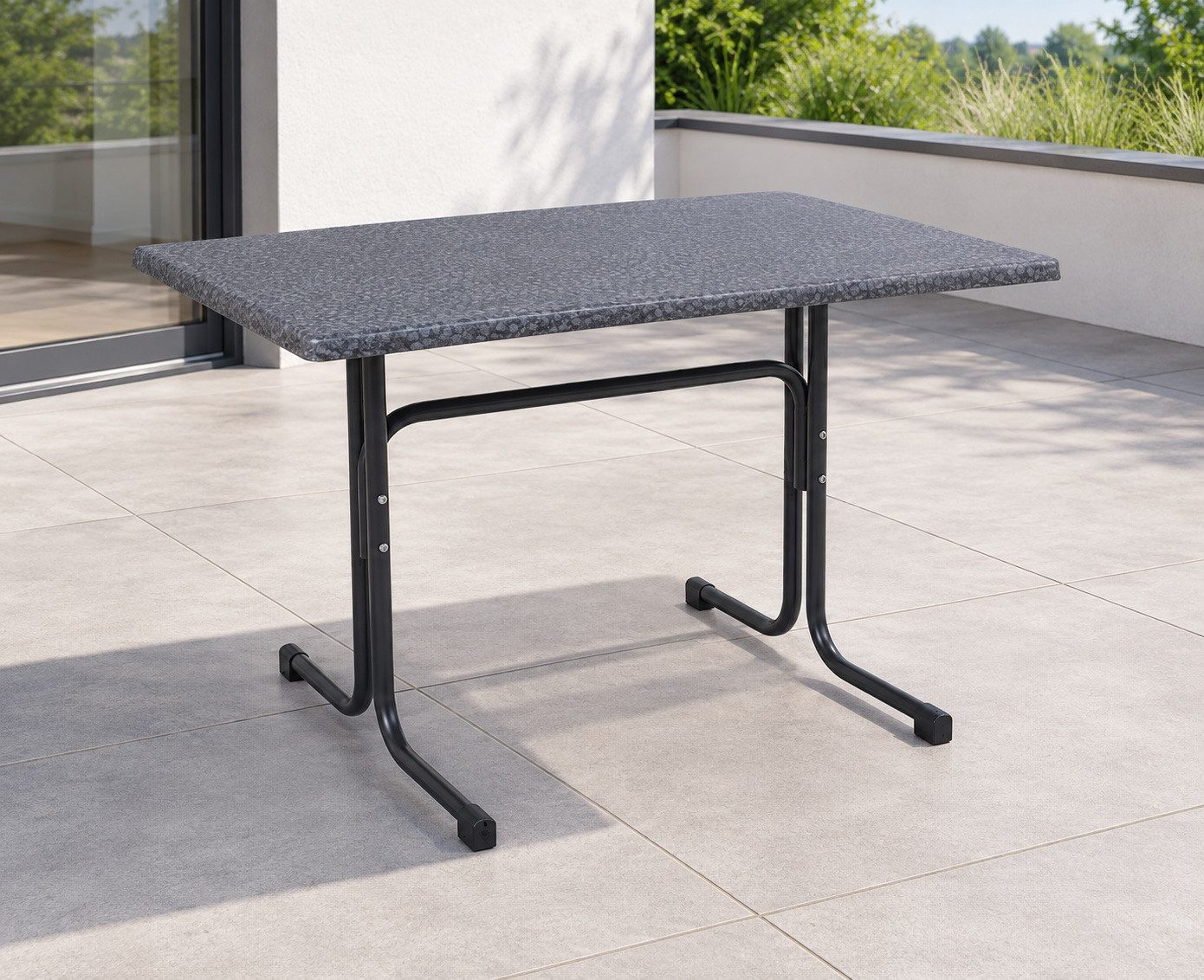 Gardissimo Gartentisch 110 x 70 cm Topalit Classic-Line Balkontisch klappbar (Spar-Set, 1 Tisch), Made in Germany / klappbar / wetterfest / kratzfest