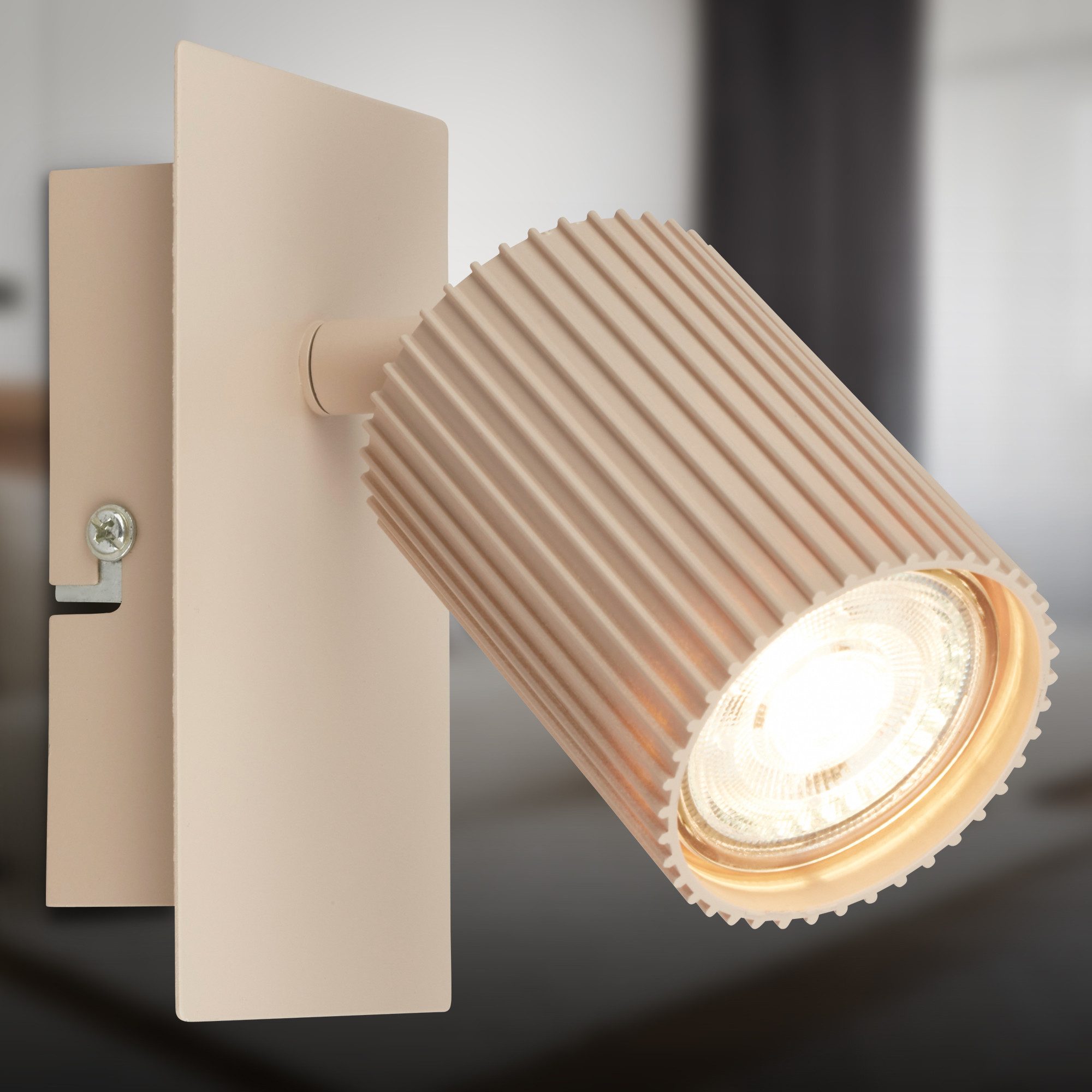 Briloner Leuchten LED Deckenspot Deckenleuchte Wandleuchte schwenkbar GU10 Deckenlampe Wohnzimmer Flur, 1-flammig, ohne Leuchtmittel, Abhängig vom Leuchtmittel, Schwarz, Beige, Coffee-Warmgrey, Wohnzimmer, Flur, Büro