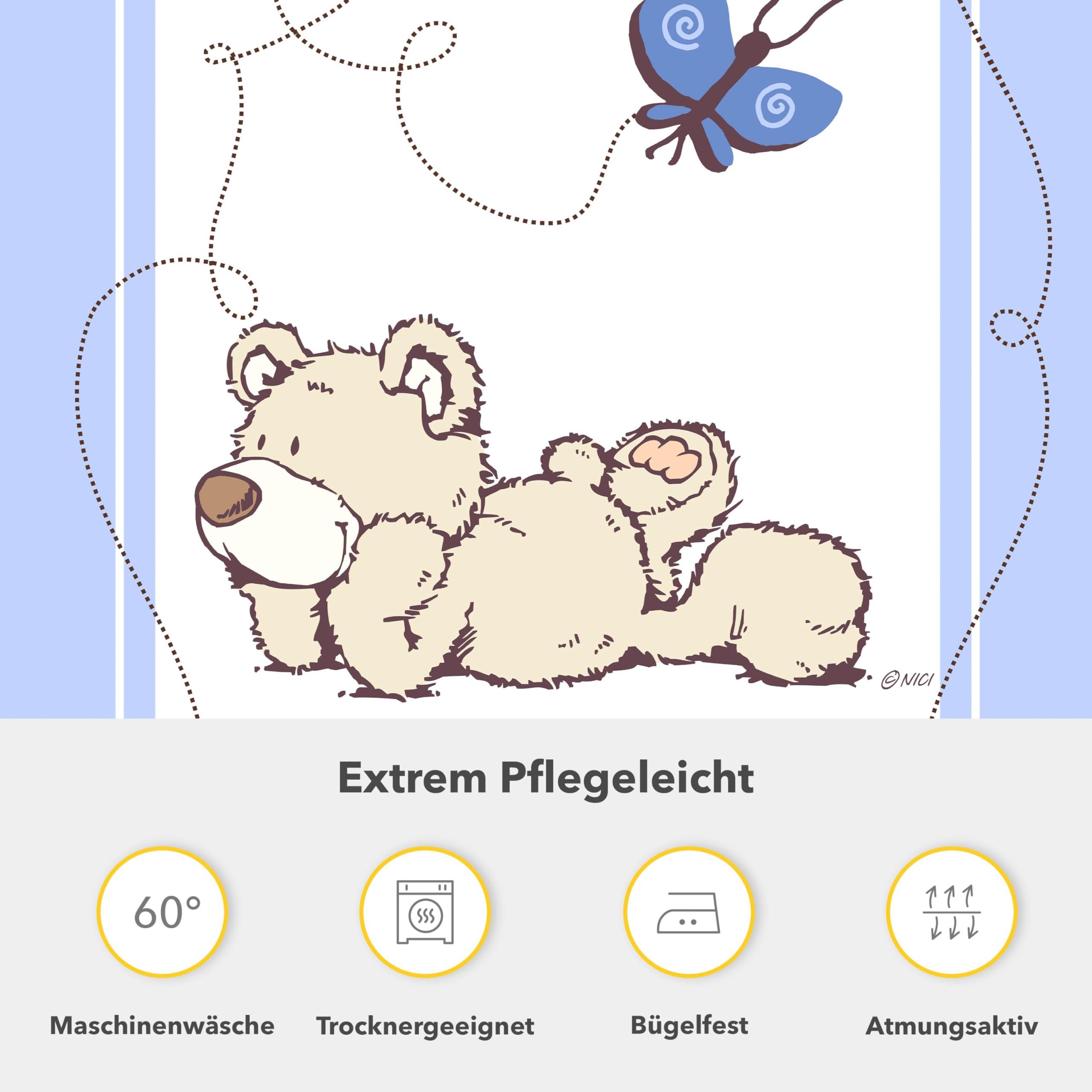 Träumschön Kinderbettwäsche Premium Set aus Baumwolle 100x135 cm - 40x60 cm, Baumwolle, 2 teilig, mit Reißverschluss, luftig und leicht
