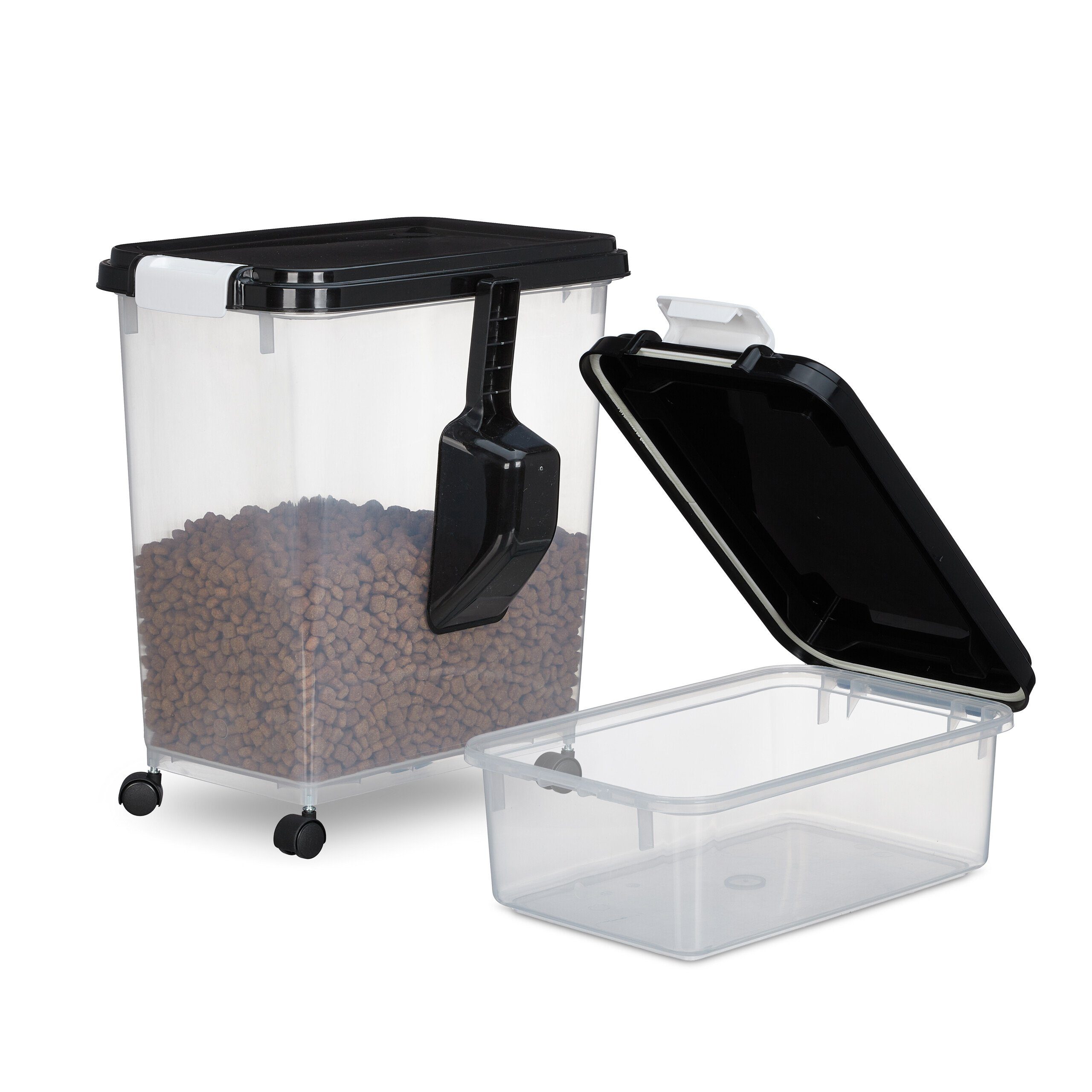 relaxdays Futterbehälter Hundefutter Aufbewahrungsbox 2er Set, Kunststoff günstig online kaufen