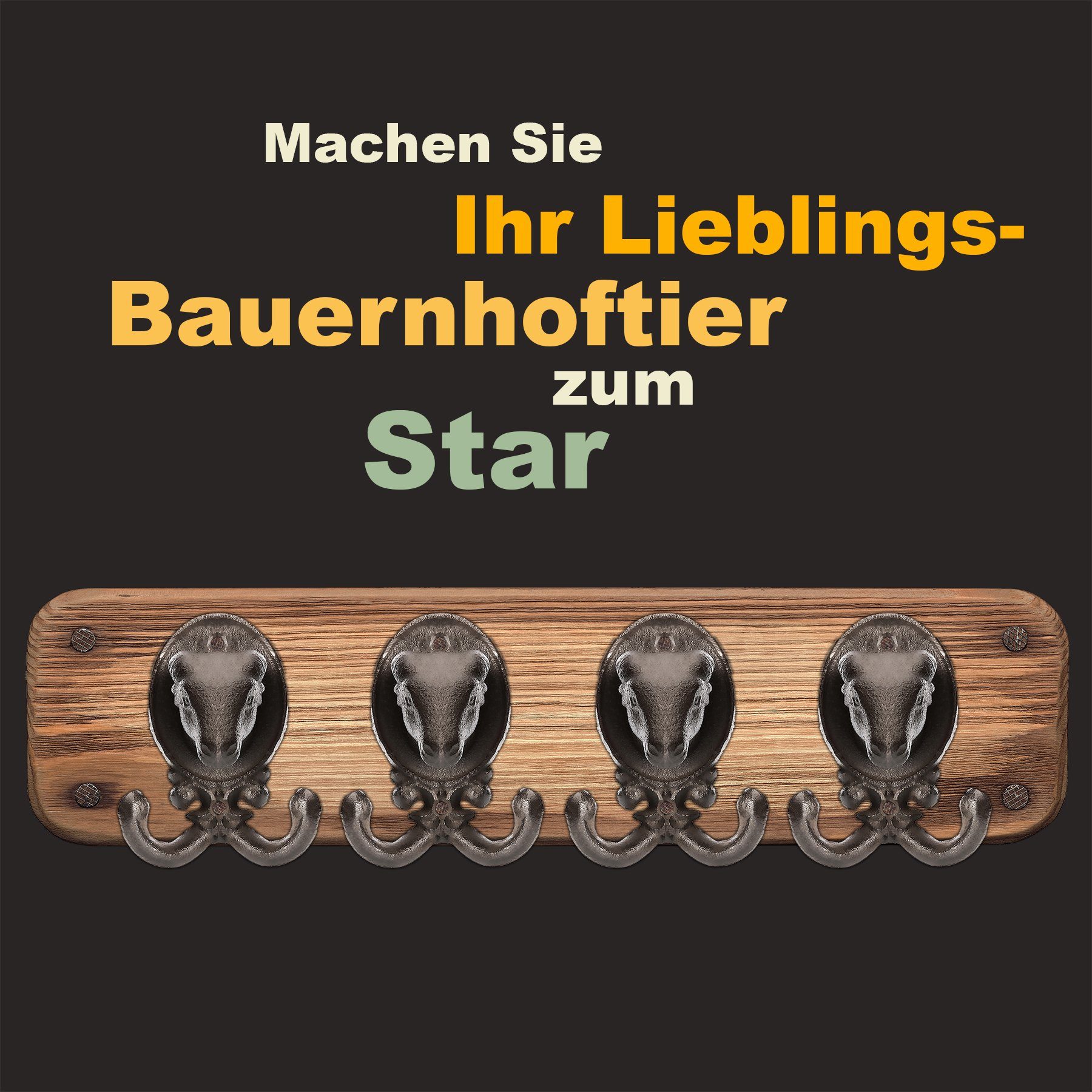 BigDean Kleiderhaken Schaf aus robusten Gusseisen anthrazit Wandhaken, ., (Set, 1-St., Wandhaken), Deko Haken, Garderobenhaken, Tierköpfe, Massives Gusseisen, Vintage