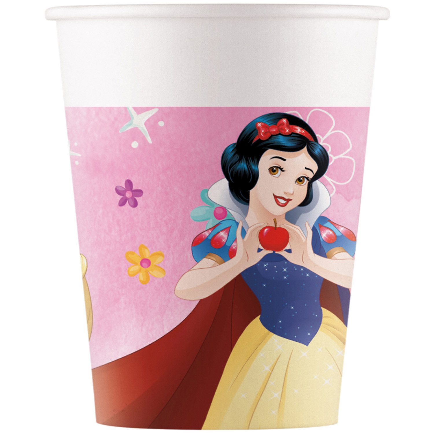 Procos Einwegbecher Pappbecher Disney Prinzessin 200 ml, 8 Stück FSC, 100% Papier, Pappe