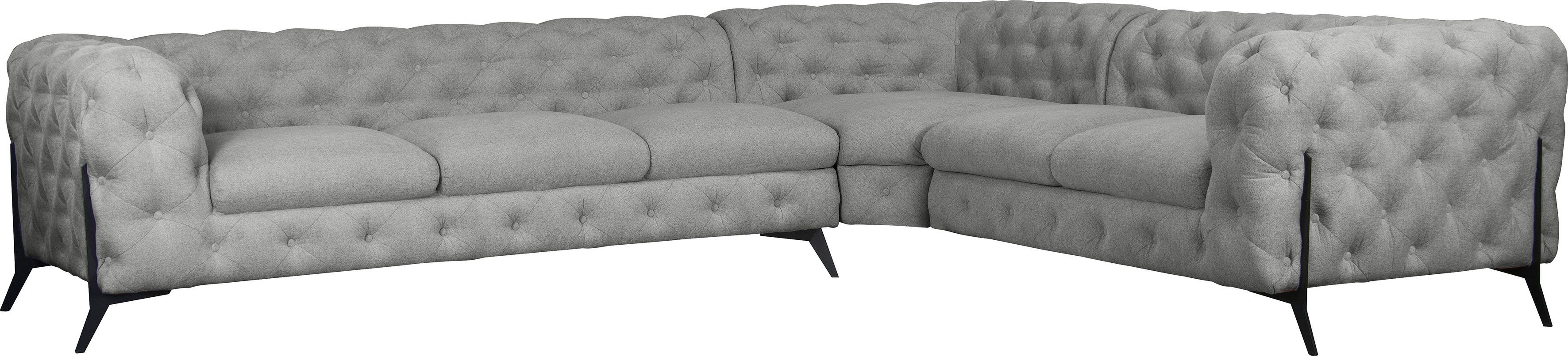 Leonique Chesterfield-Sofa Amaury L-Form, großes Ecksofa, günstig online kaufen