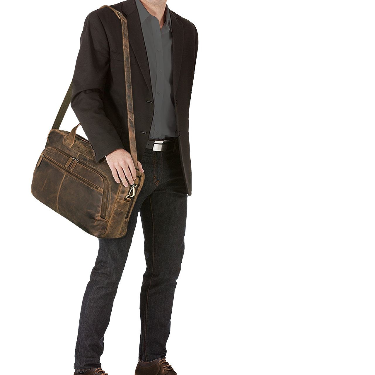STILORD Laptoptasche "Lias" Umhängetasche Leder groß günstig online kaufen