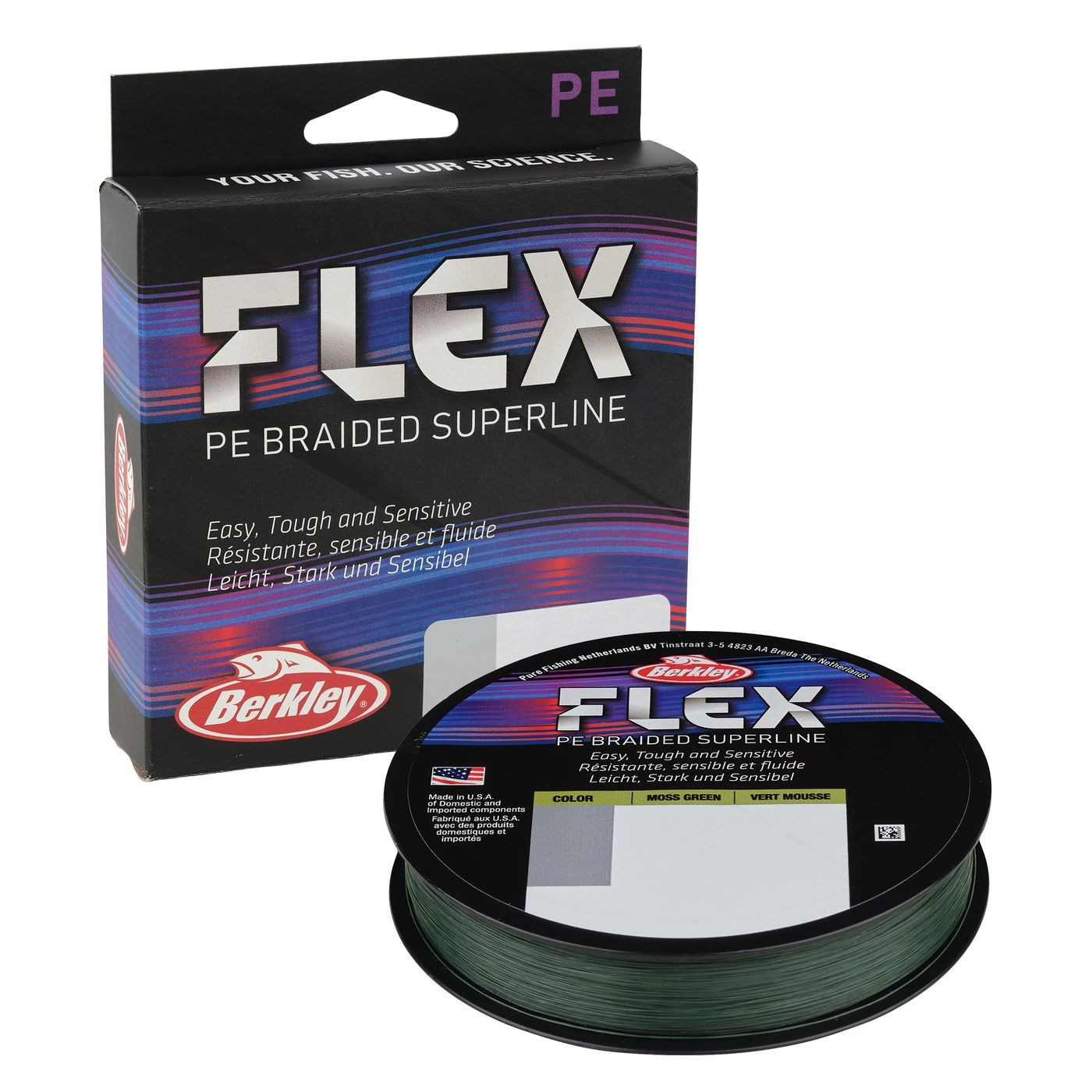 Berkley Angelschnur Flex Braid Moss Green, 0.35 m Länge, 0.35 mm Fadendurchmesser, (275-St)
