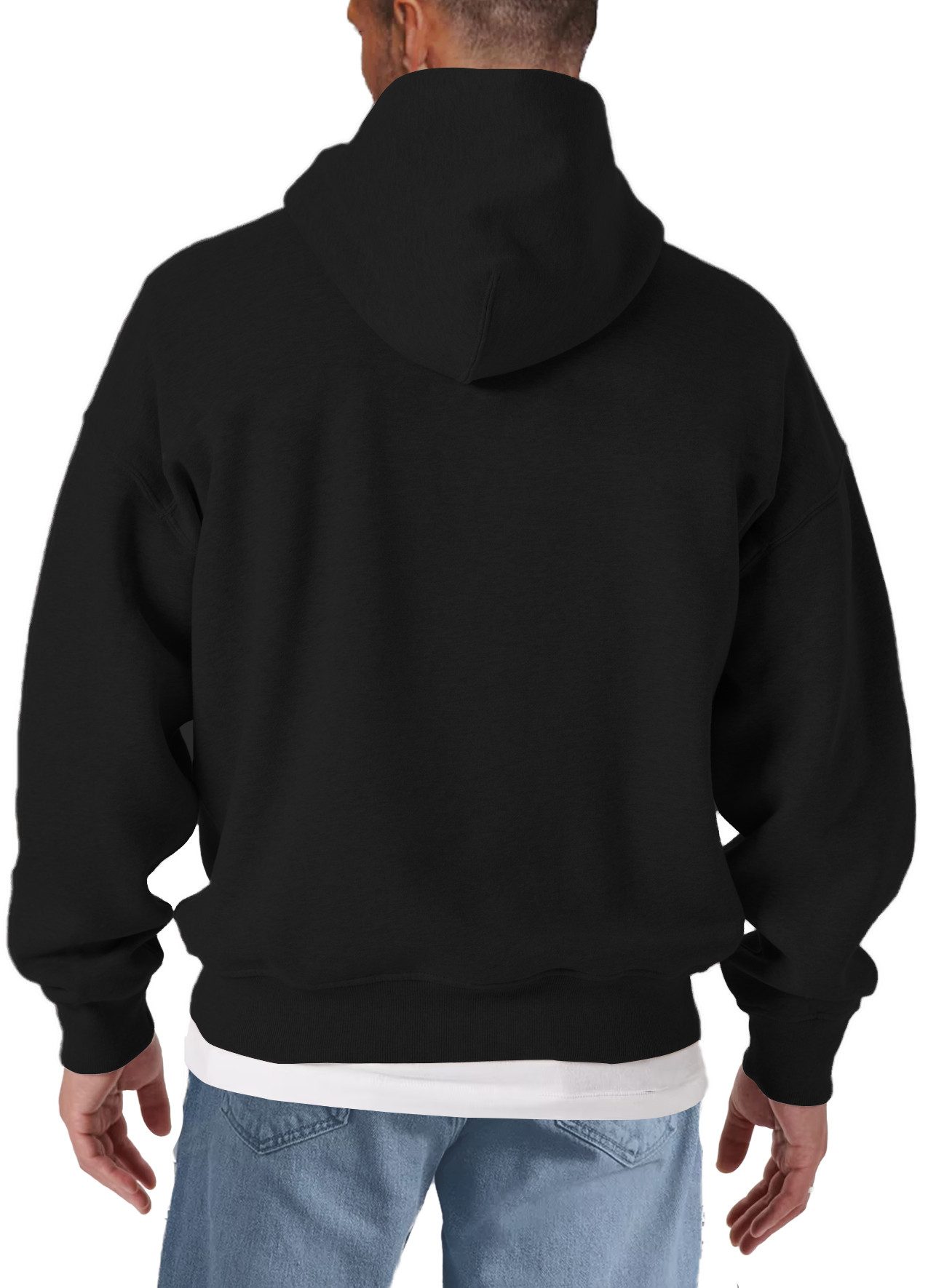 MAKAYA Kapuzenpullover Herren Polen Flagge Fußball Sweatshirt EM WM (Schwarz, Grau, S, M, L, XL, 2XL, 3XL, 4XL) Baumwolle – Bild 3 von 4