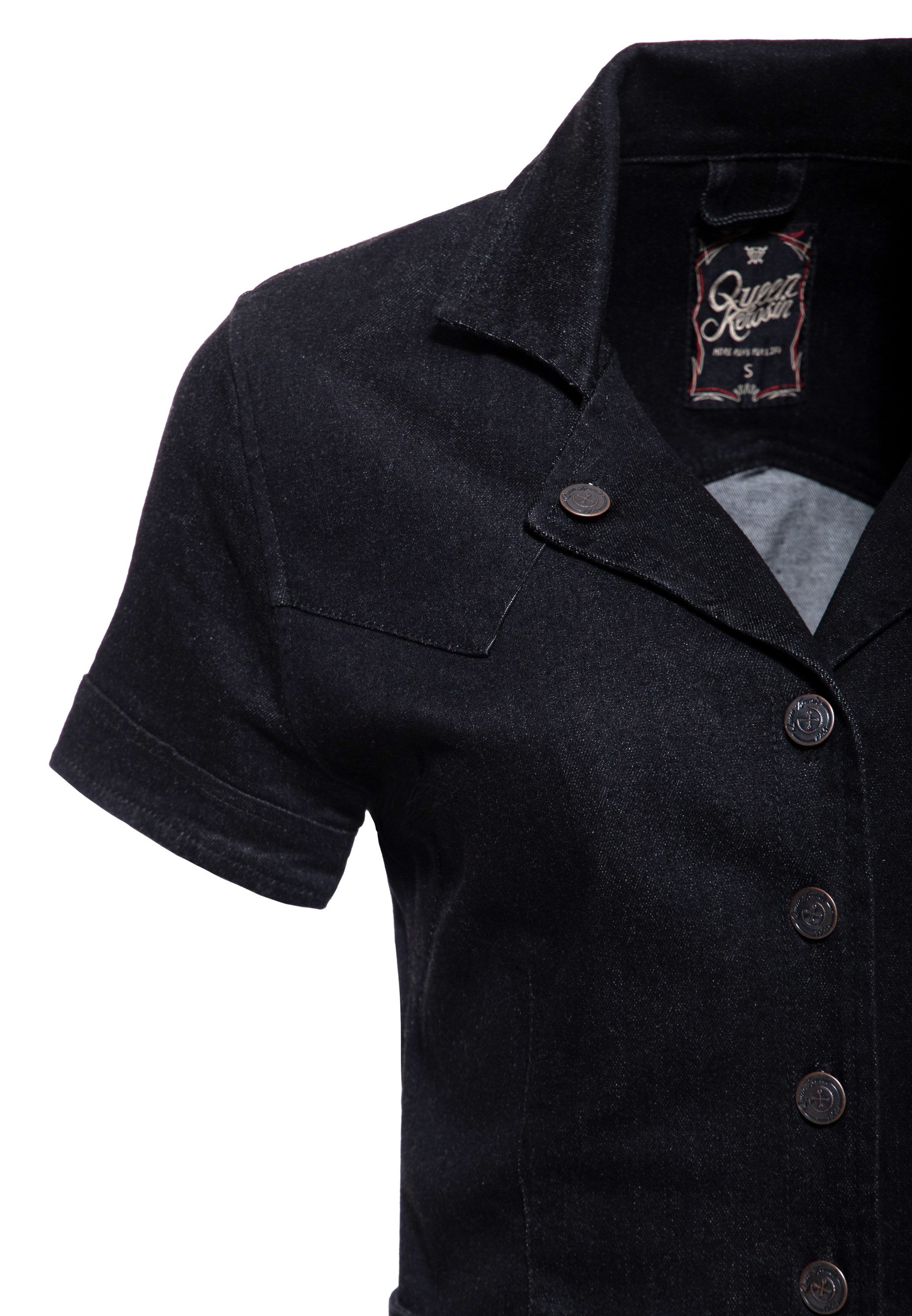 QueenKerosin Jeanskleid (1-tlg) aus elastischem Denim