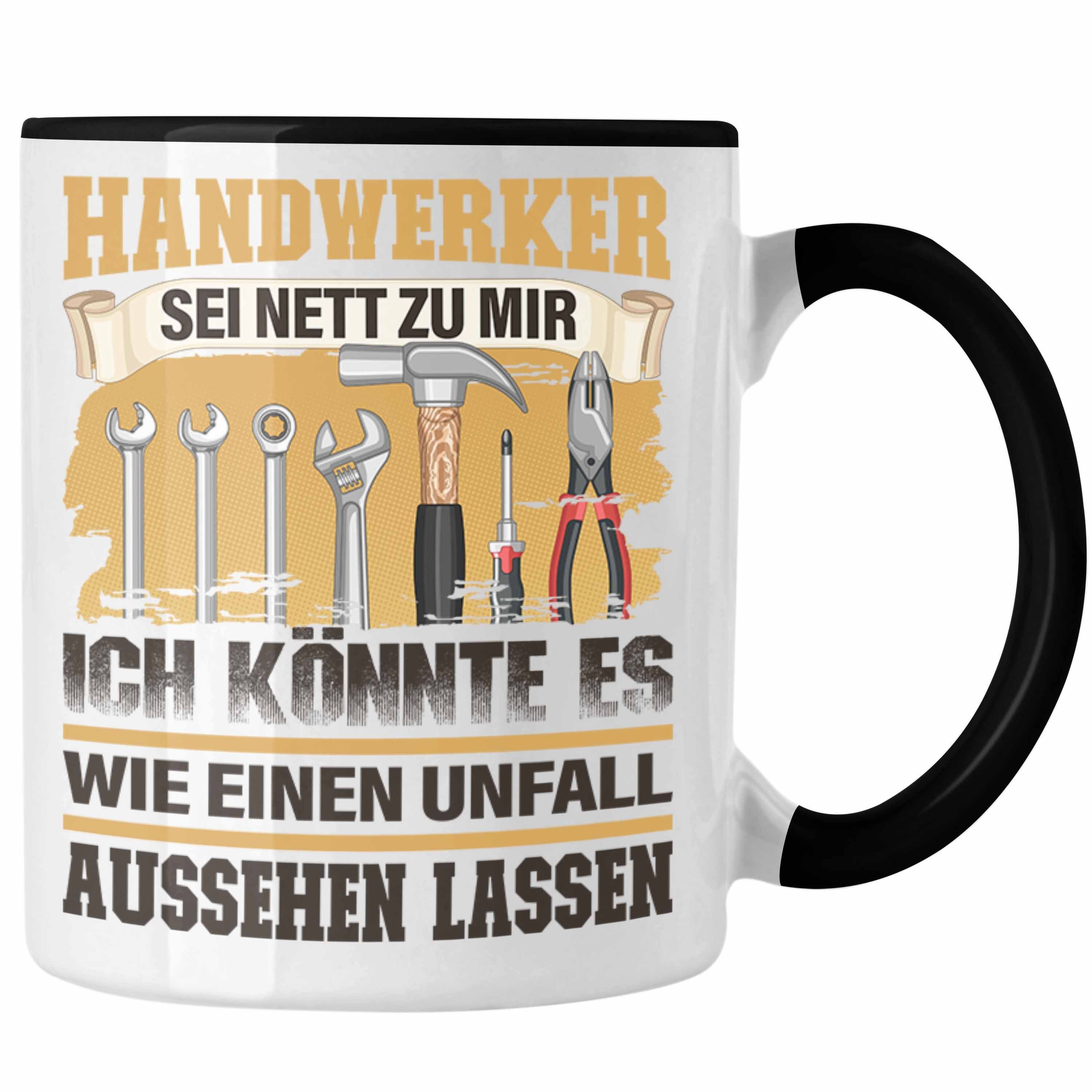 Trendation Tasse Trendation - Handwerker Tasse Geschenk Lustiger Spruch für Handwerklic Schwarz