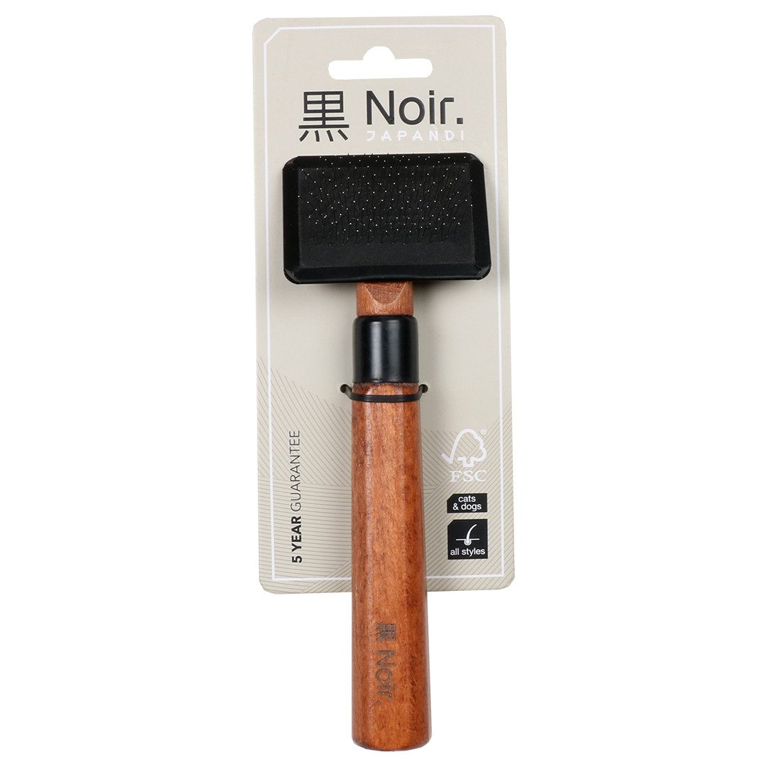 EBI Fellbürste EBI Noir Japandi Slicker-Bürste Größe - Maße: S - 18 x 6 x 3cm