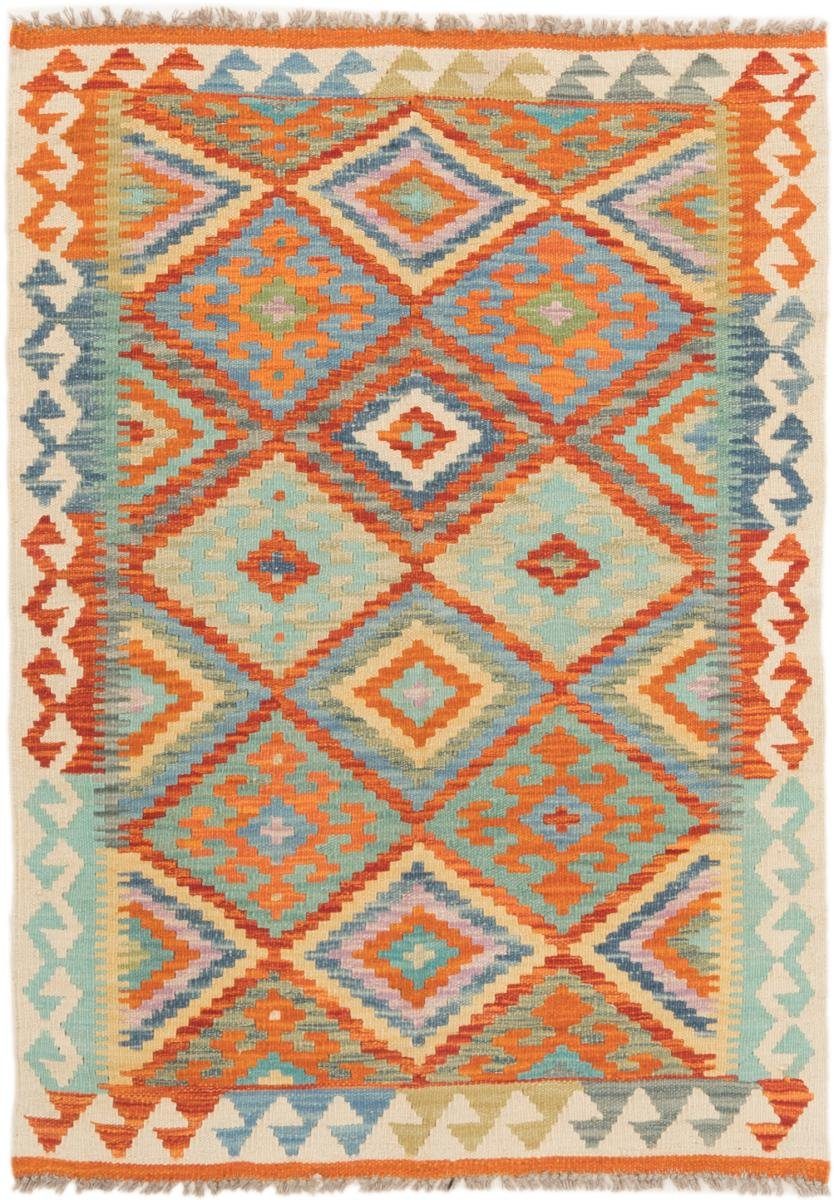 Orientteppich Kelim Afghan 90x125 Nain Orientteppich, 3 Höhe: Trading, rechteckig, Handgewebter mm