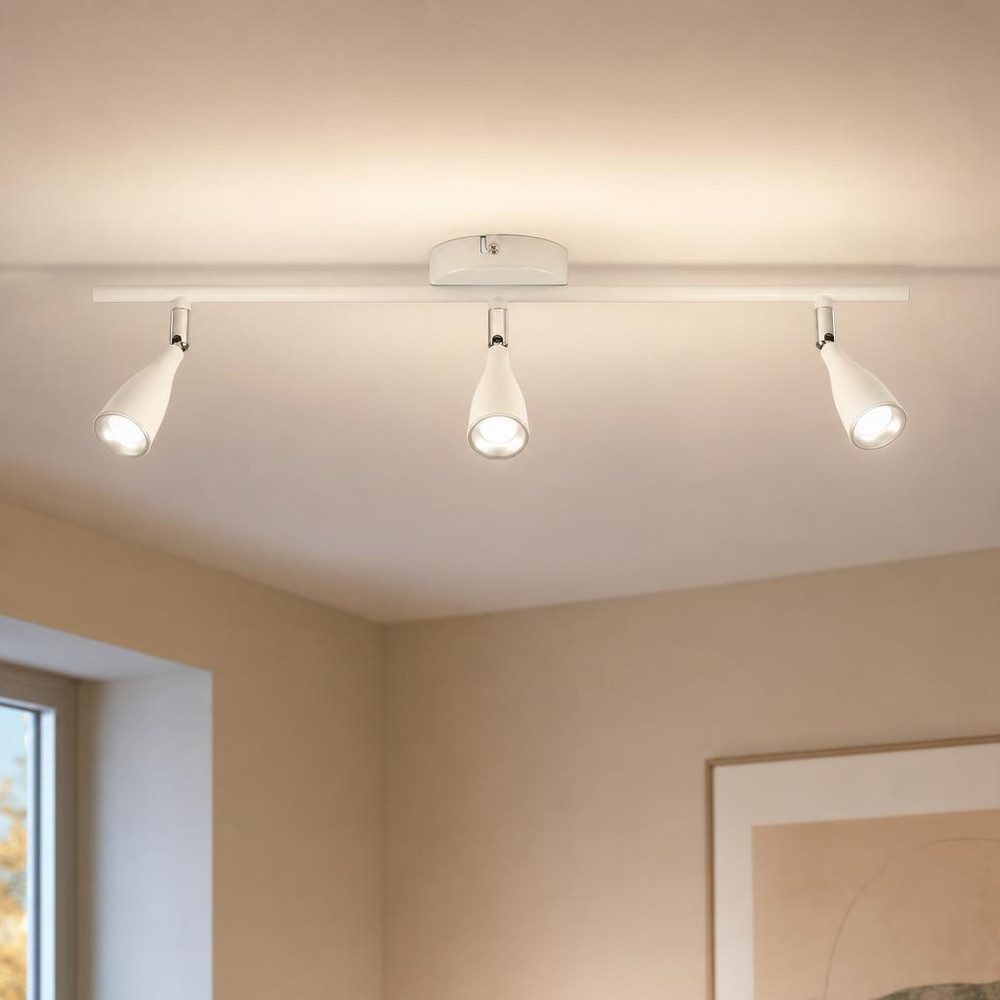 V-TAC LED Deckenleuchte, LED-Leuchtmittel fest verbaut, Neutralweiß, LED Deckenleuchte Deckenlampe Wohnzimmerleuchte 3 flammig L 60 cm