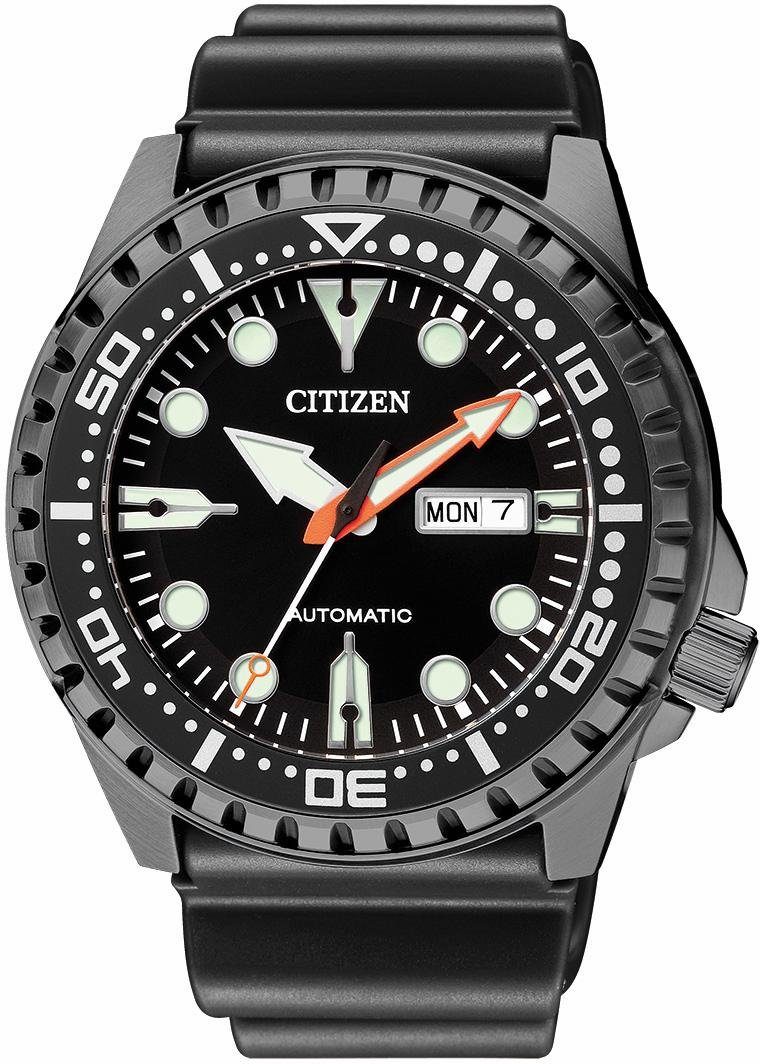 Citizen Automatikuhr NH8385-11EE, Gehäuse aus Edelstahl, schwarz IP besch.,  Ø ca. 46 mm