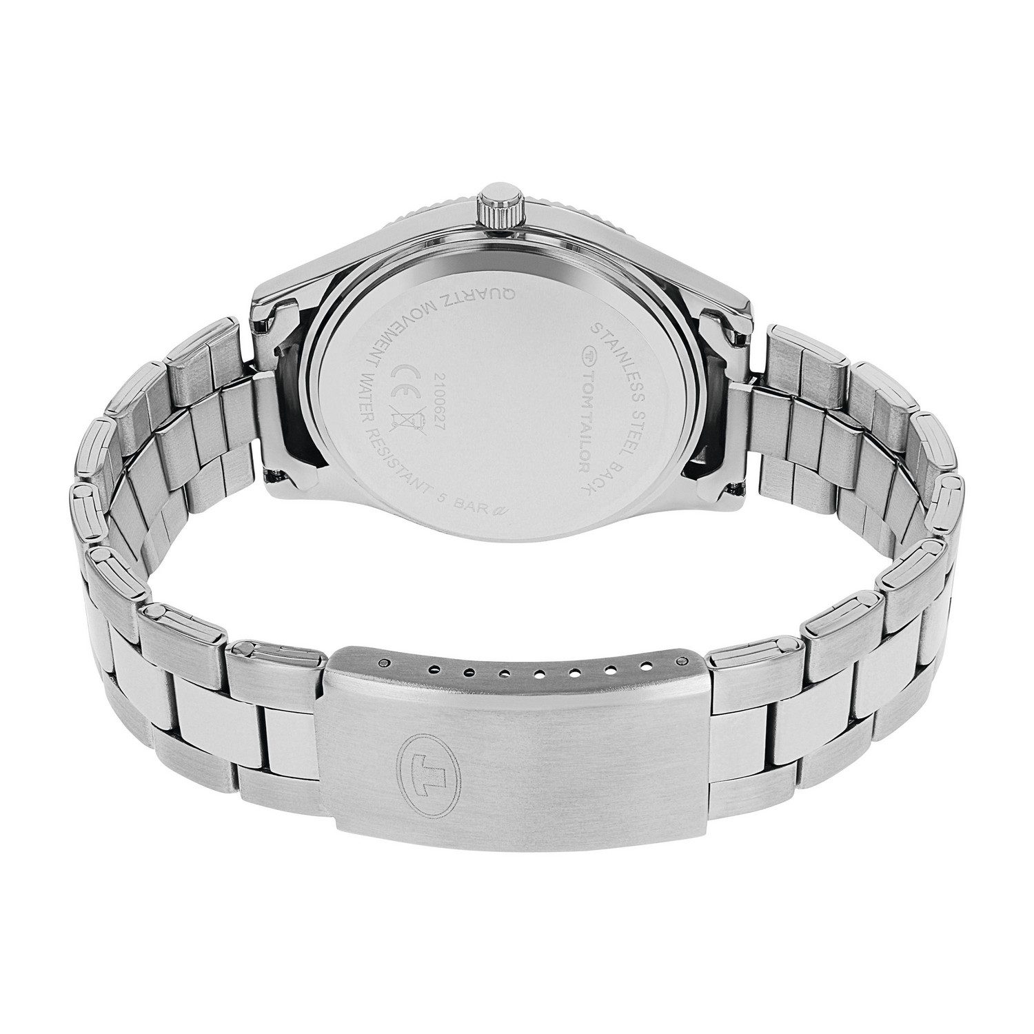 TOM TAILOR Quarzuhr 2100627, Armbanduhr, Herrenuhr, Edelstahlarmband, analog, Jahr, Monat