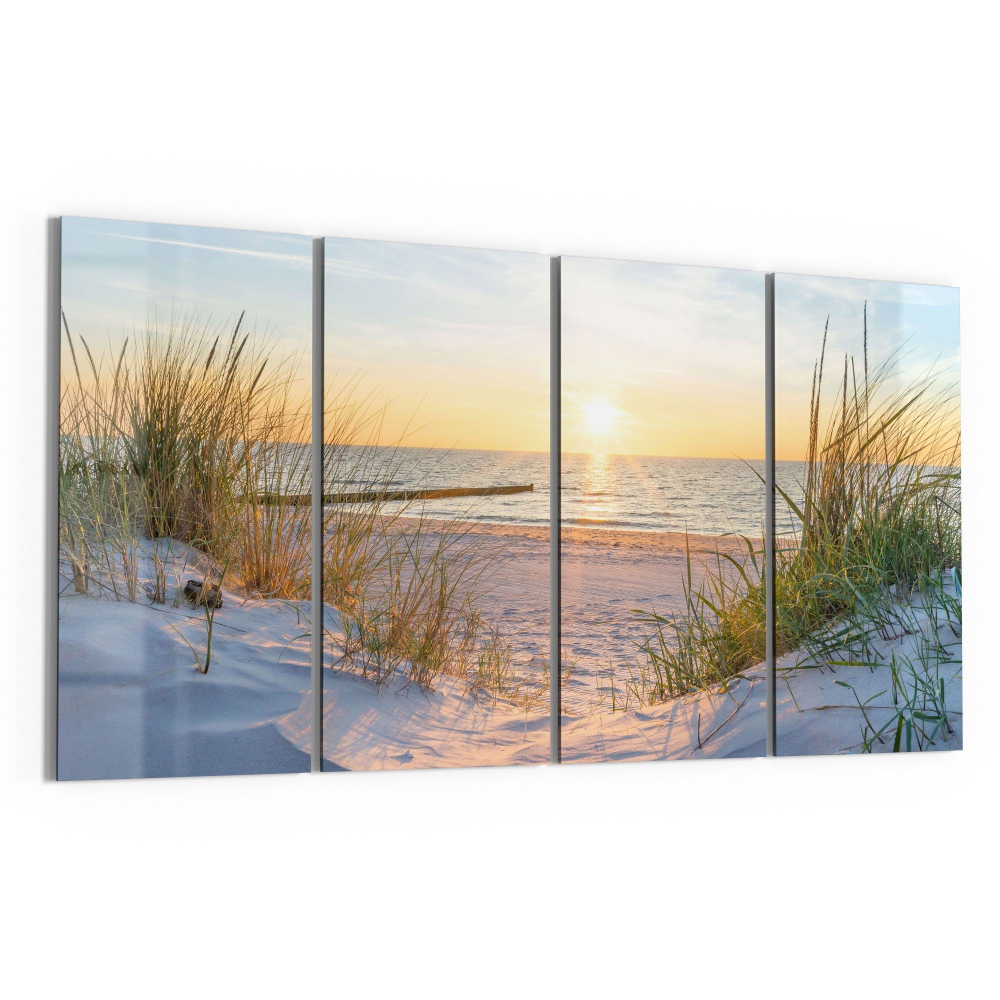 DEQORI Glasbild 'Abendsonne an der Ostsee', günstig online kaufen