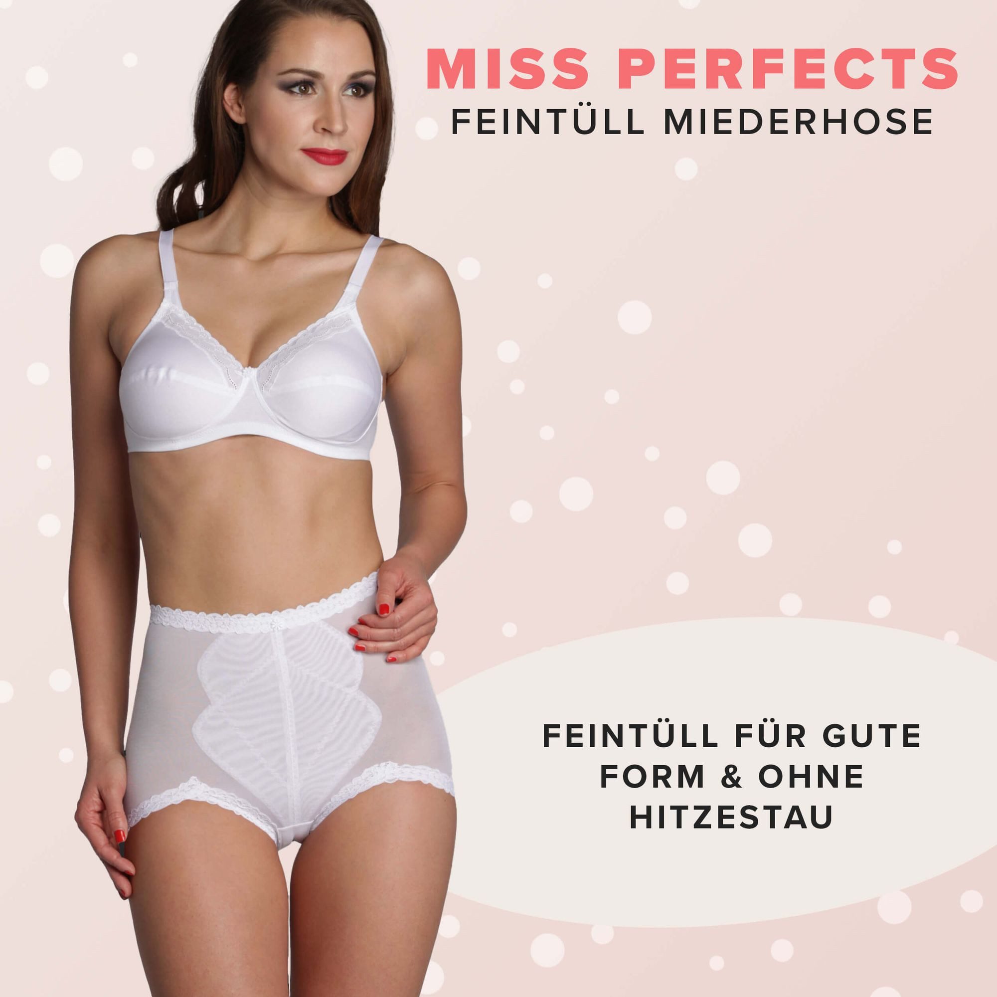 Miss Perfect Miederhose 8777 Figurformender Bauchweg Slip aus extraleichtem Feintüll